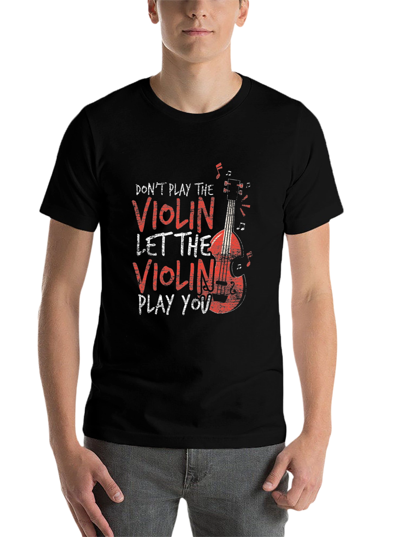Black Don't Play the Violin - Let the Violin Play You - Black T-Shirt view 7