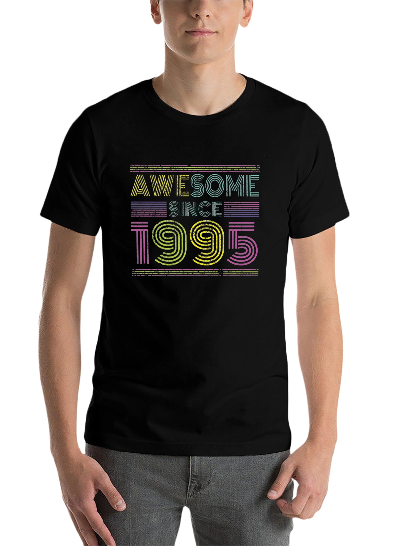 Black Awesome Since 1995 Graphic Tee view 7