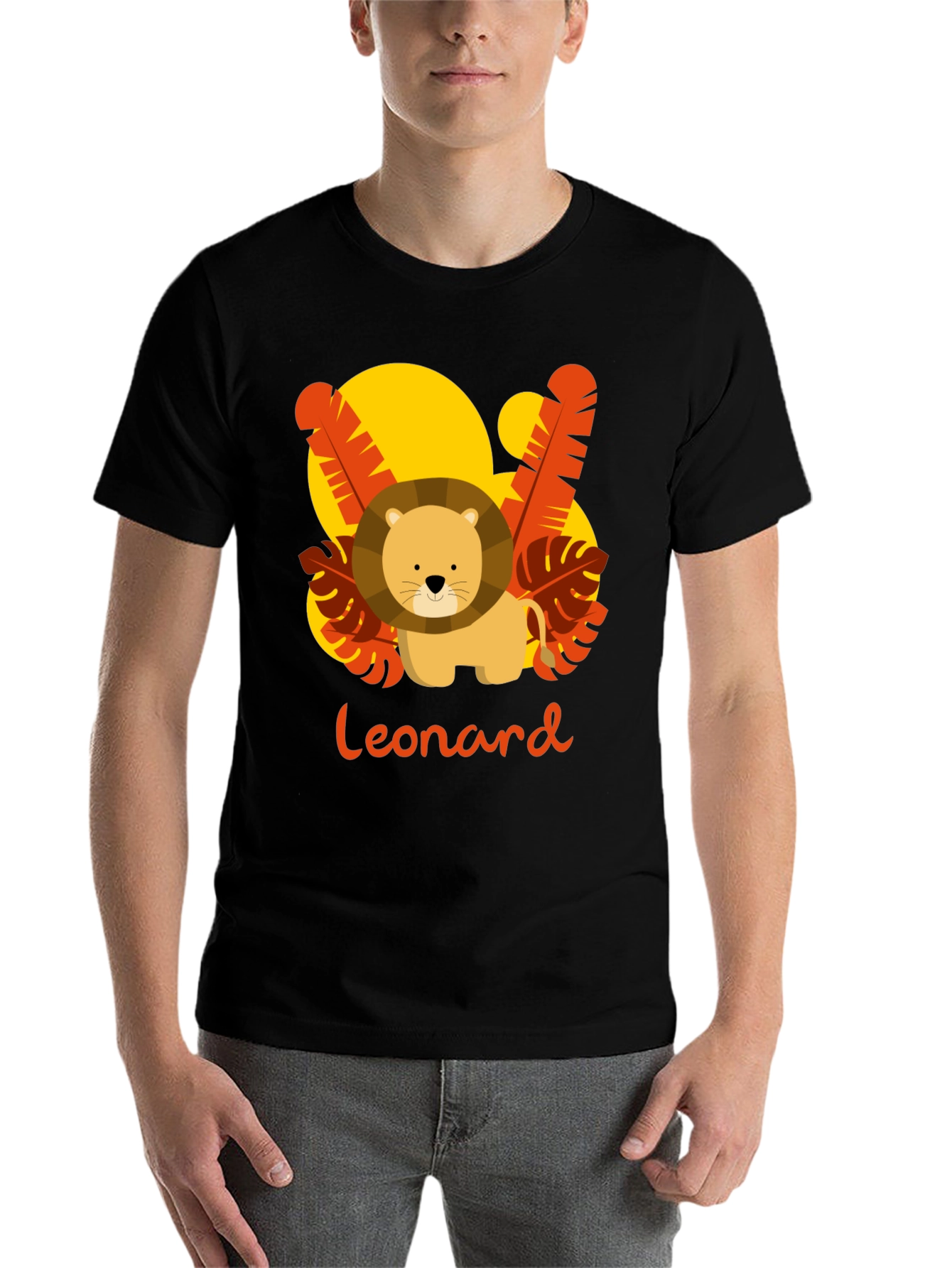 Black Personalized Lion Cub T-Shirt view 7