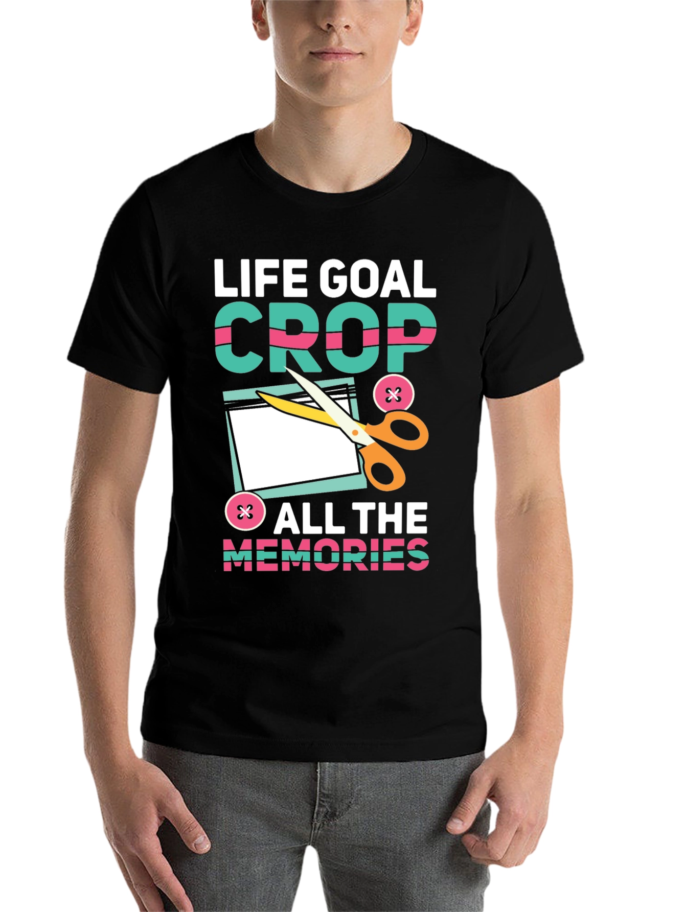 Black Life Goal Crop All the Memories T-Shirt view 7