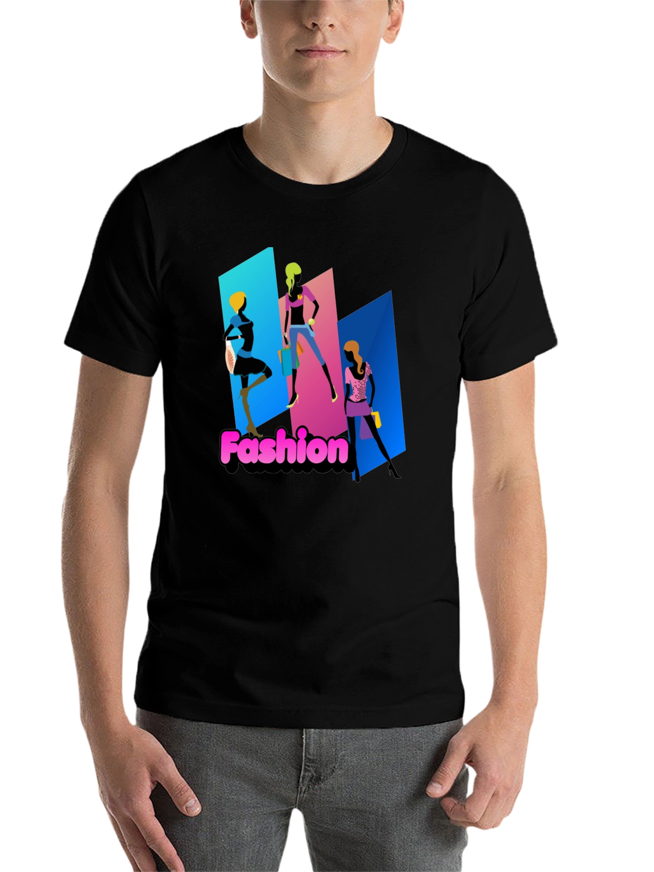 Black Fashion T-Shirt view 7