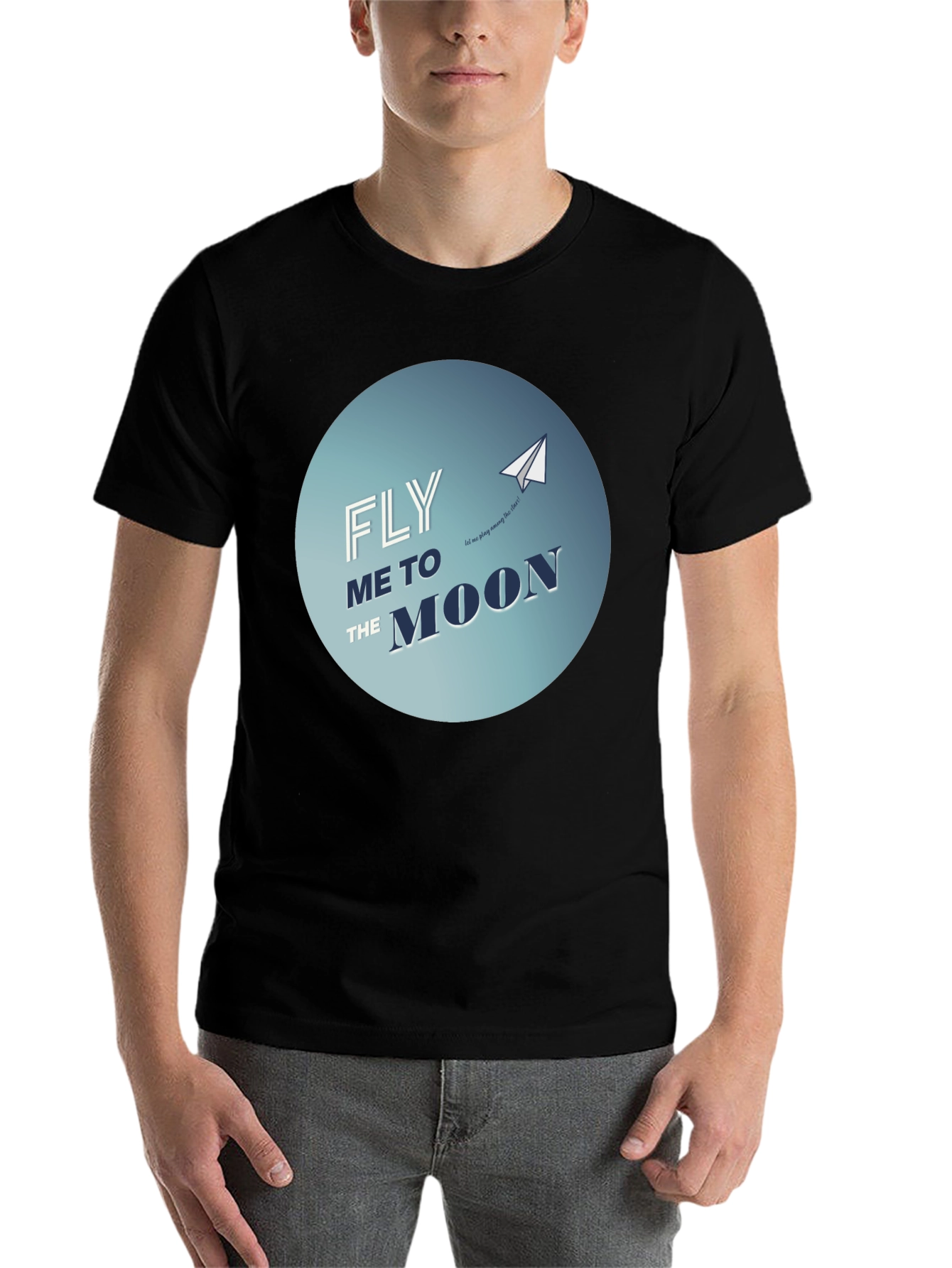 Black Fly Me to the Moon Graphic Tee view 7