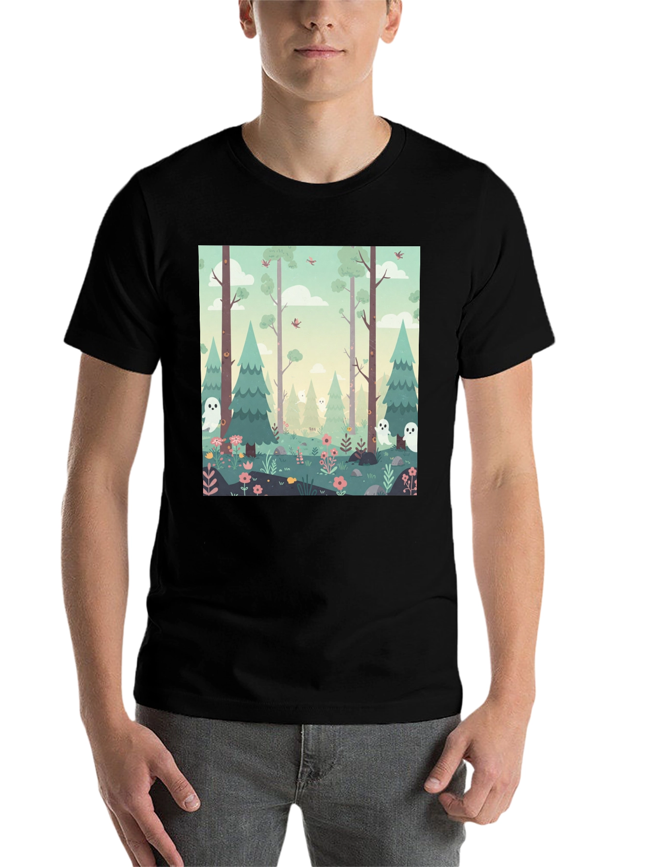 Spooky Forest Graphic Tee - Unique Halloween T-Shirt - 7