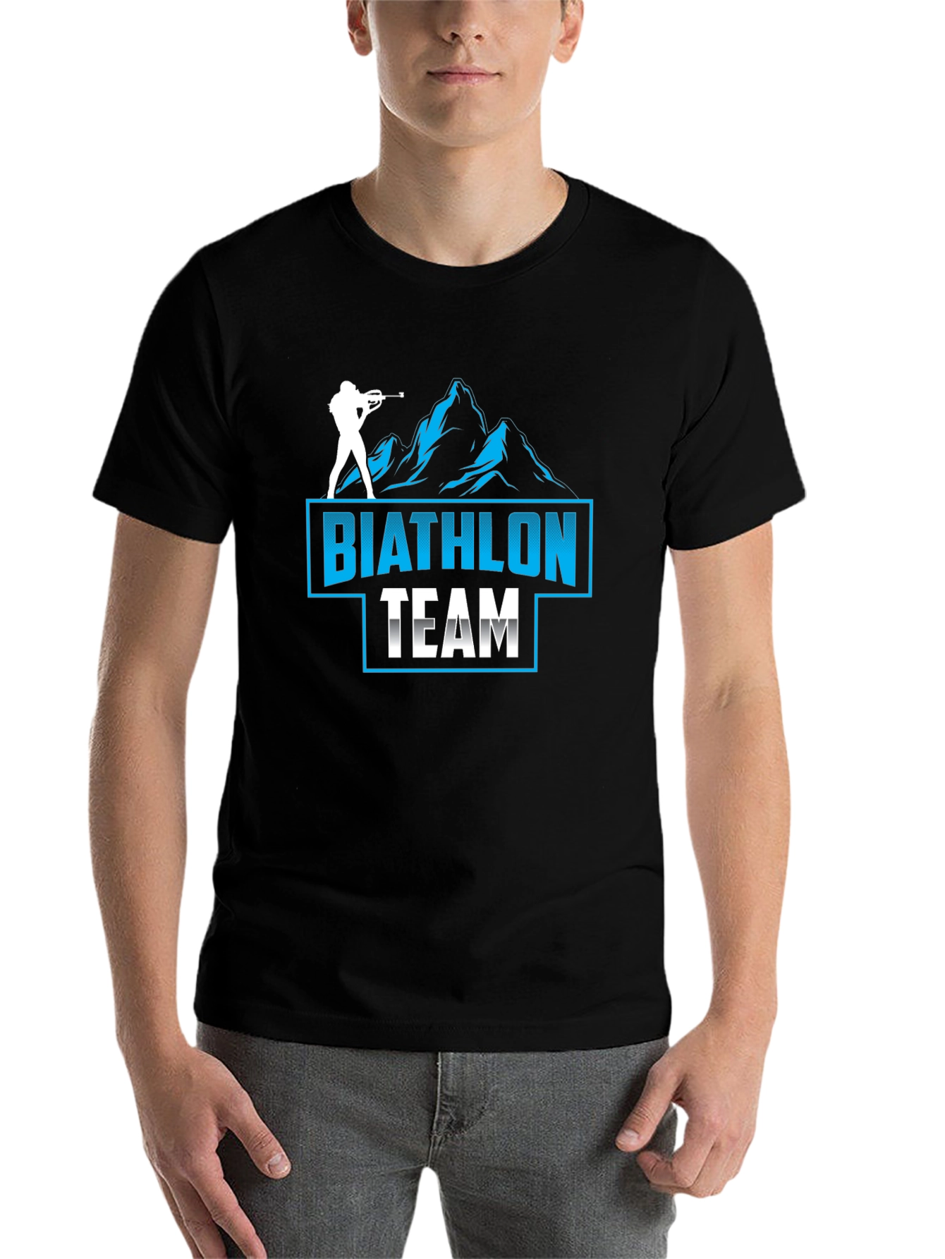Black Biathlon Team T-Shirt - Black view 7
