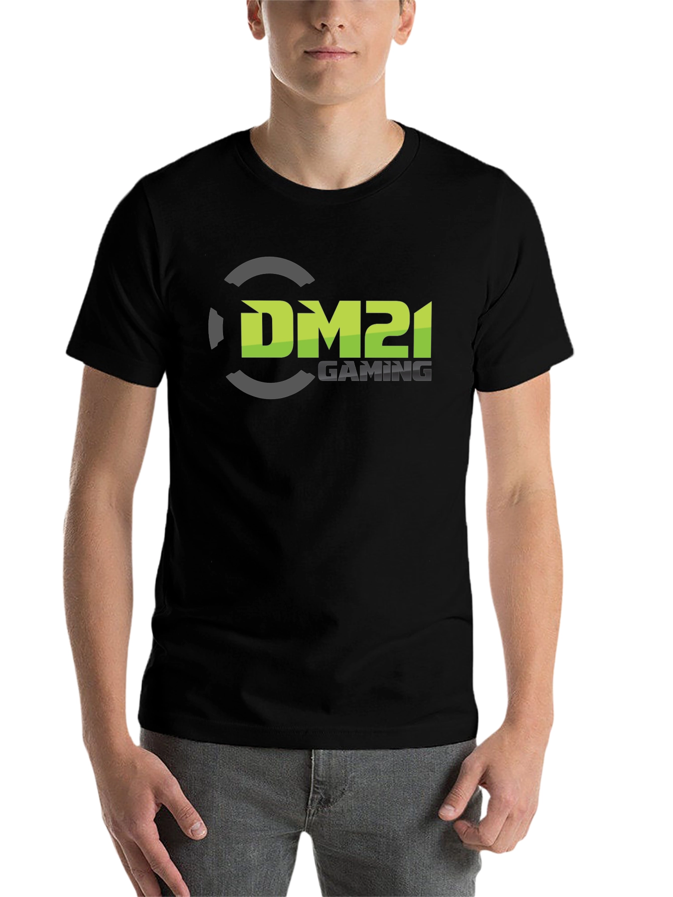 Black DM21 Gaming Black T-Shirt view 7