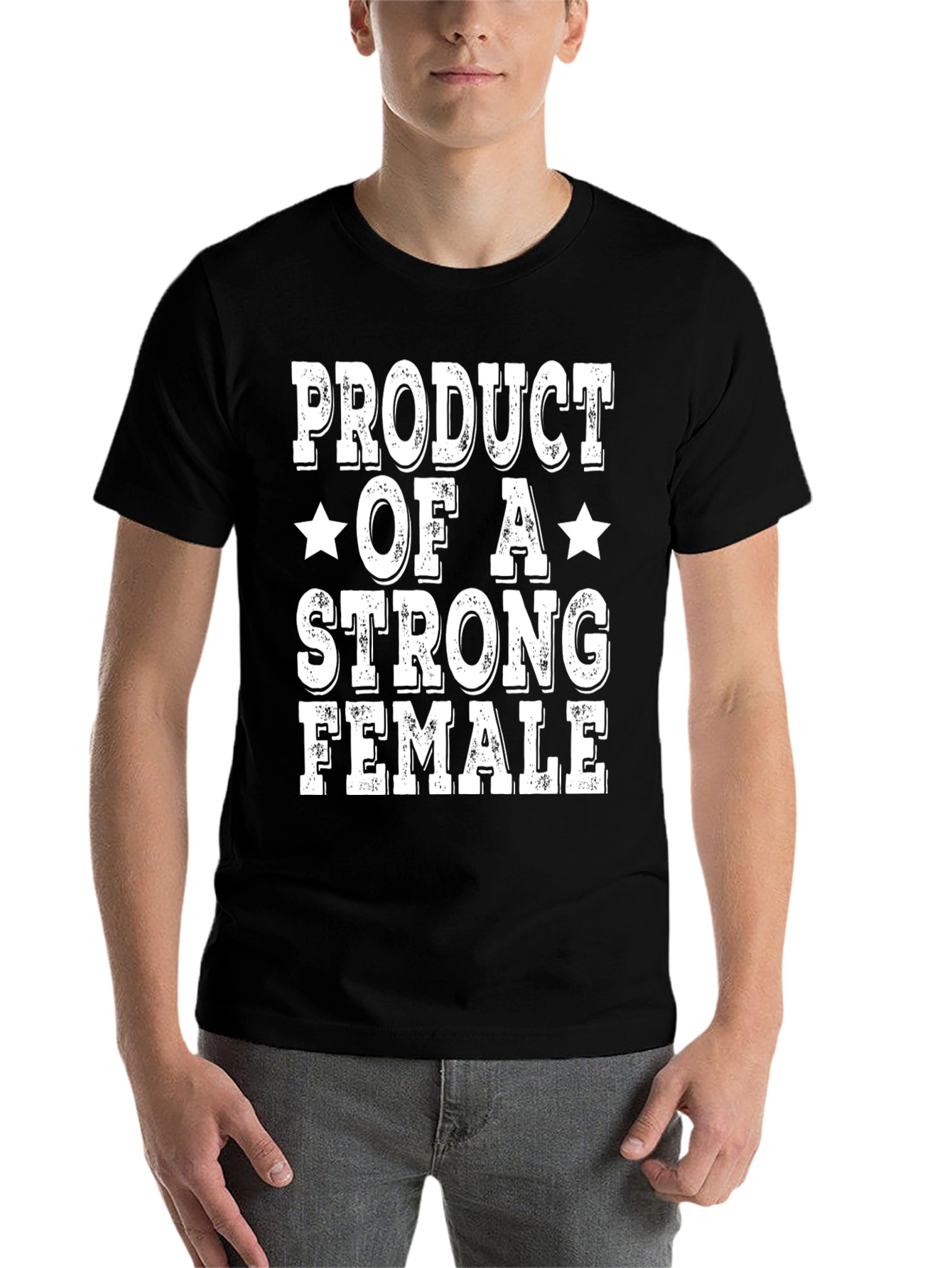 Black Strong Female T-Shirt view 7