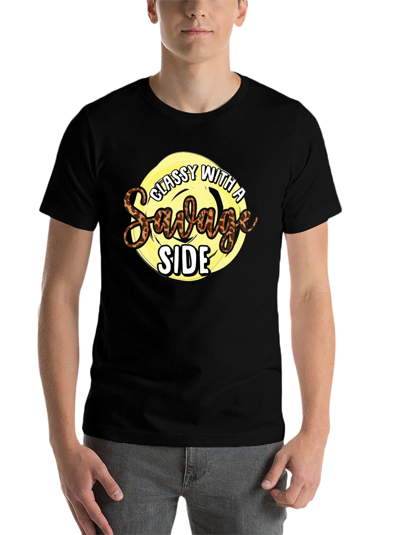 Black Classy with a Savage Side Graphic Tee view 7