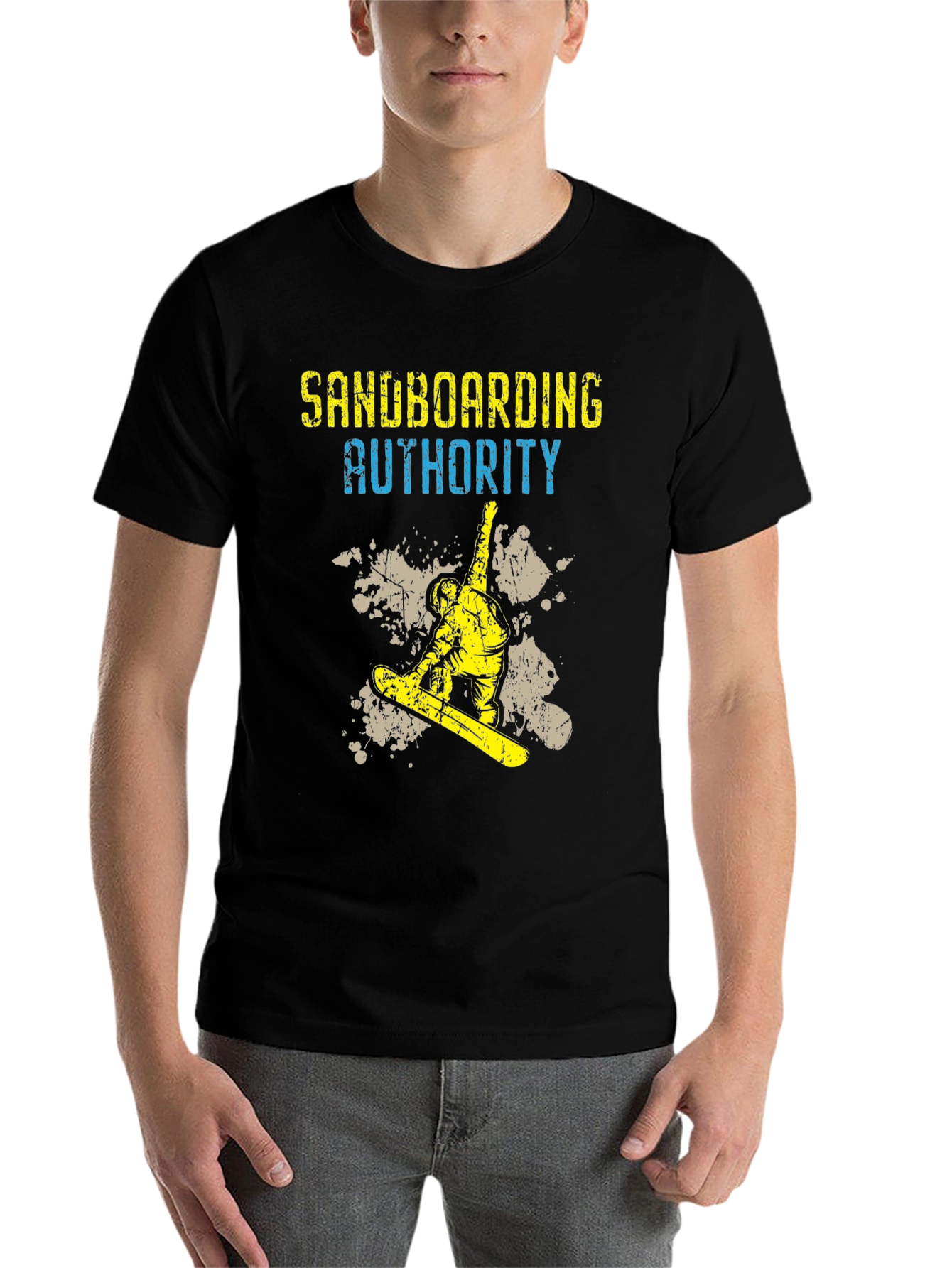 Black Sandboarding Authority Graphic Tee view 7