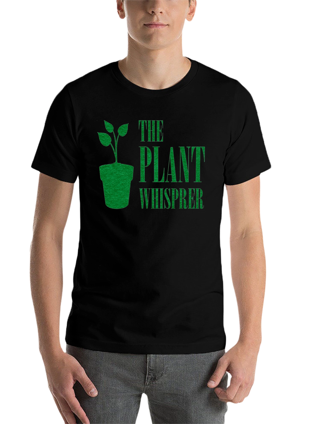 Black Plant Whisperer Graphic Tee - Gardening Enthusiast T-Shirt view 7