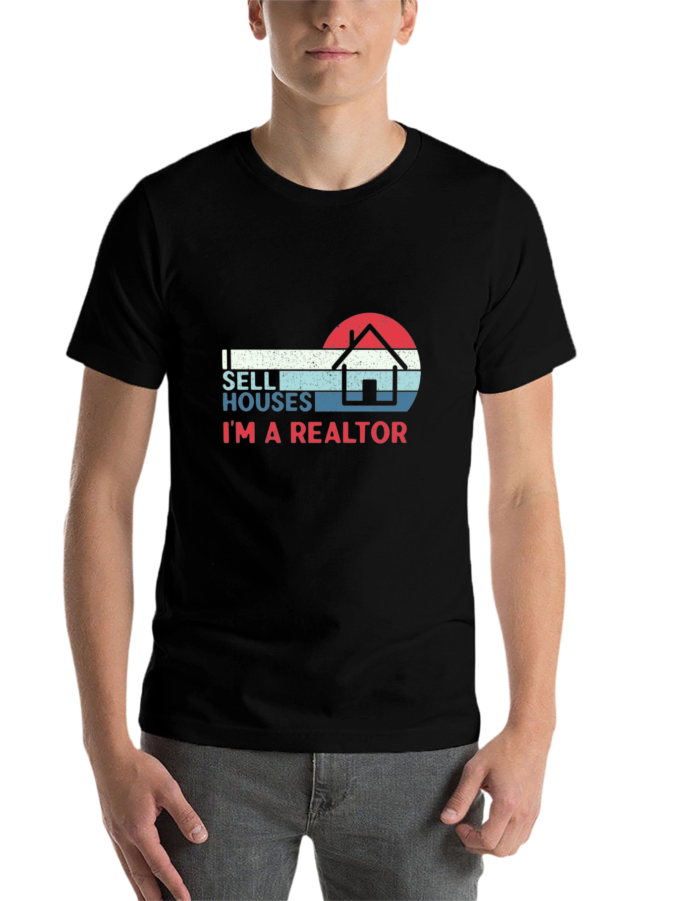 Black Sell Houses I'm a Realtor Black T-Shirt view 7