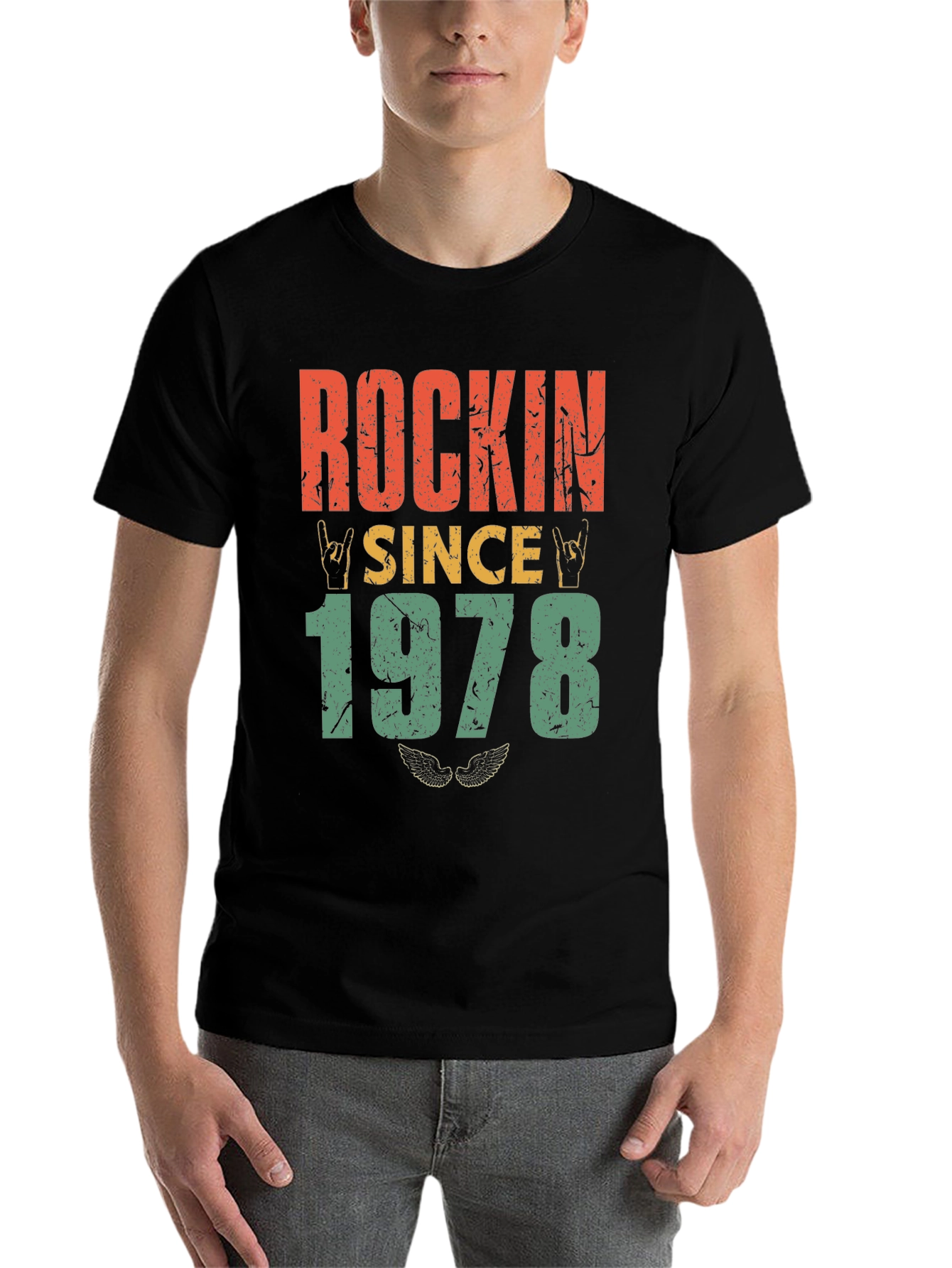 Black Rockin Since 1978 T-Shirt view 7