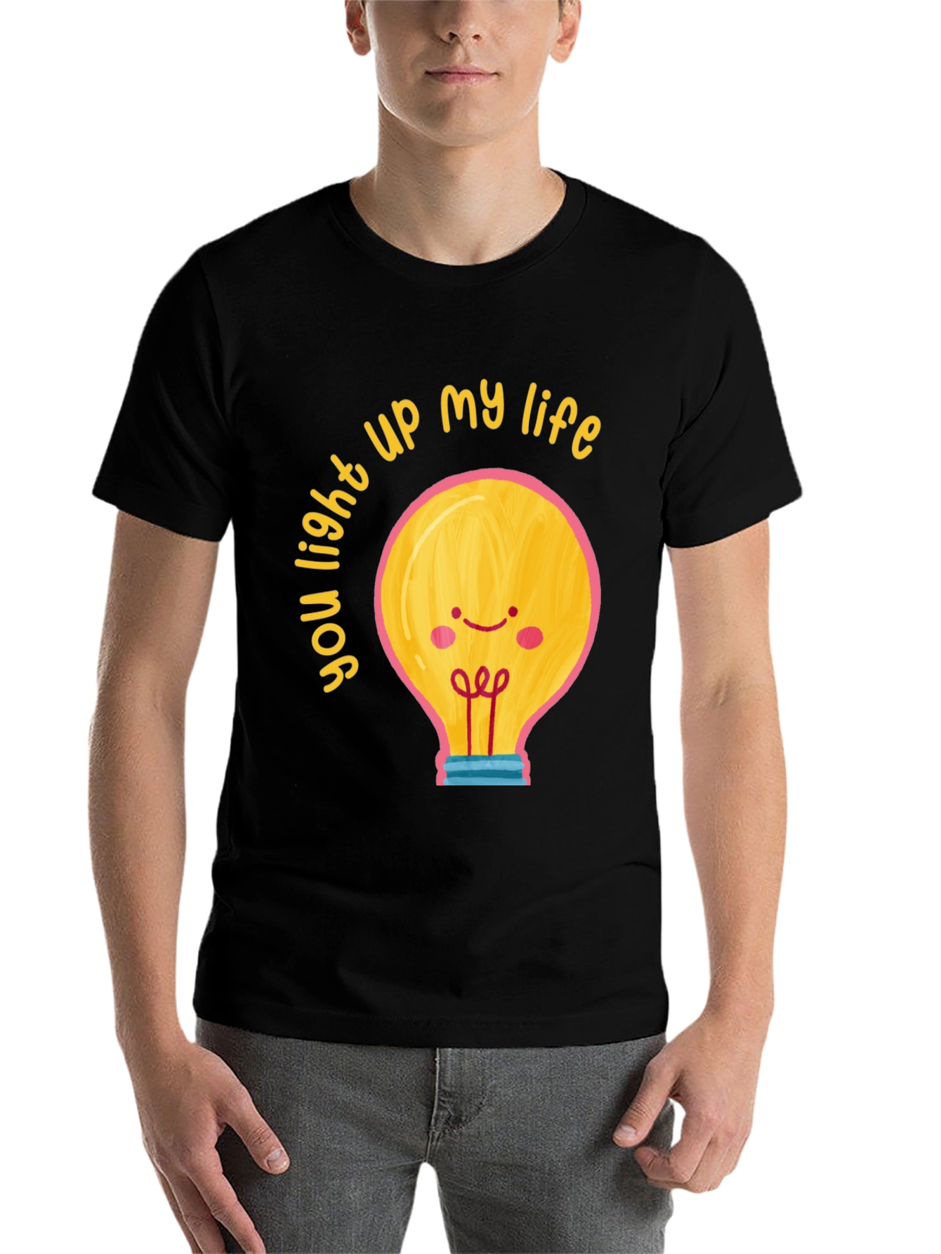 Black You Light Up My Life Graphic T-Shirt view 7