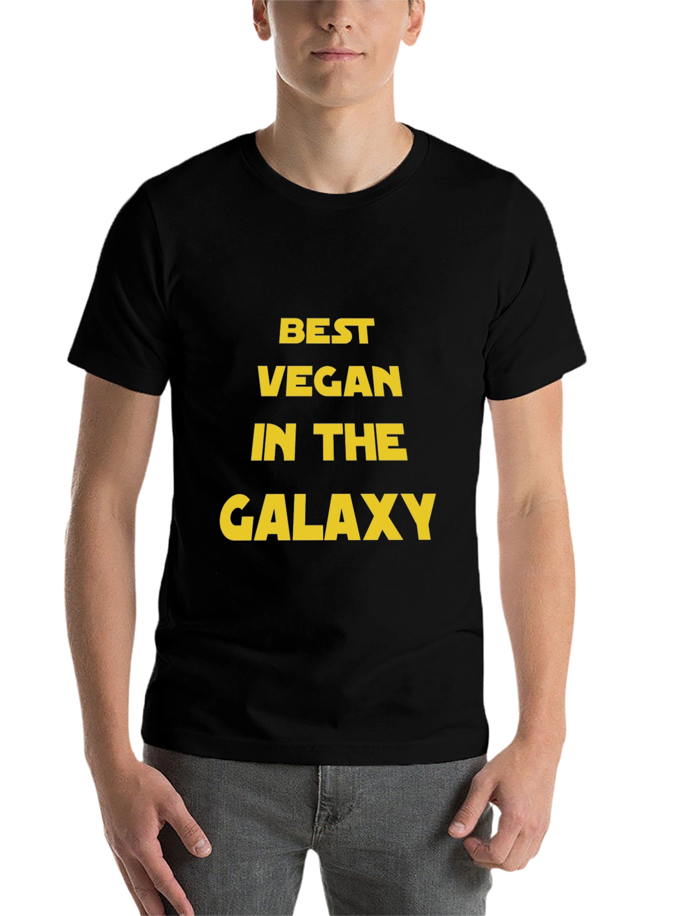 Black Best Vegan in the Galaxy Tee - Soft Cotton Blend view 7