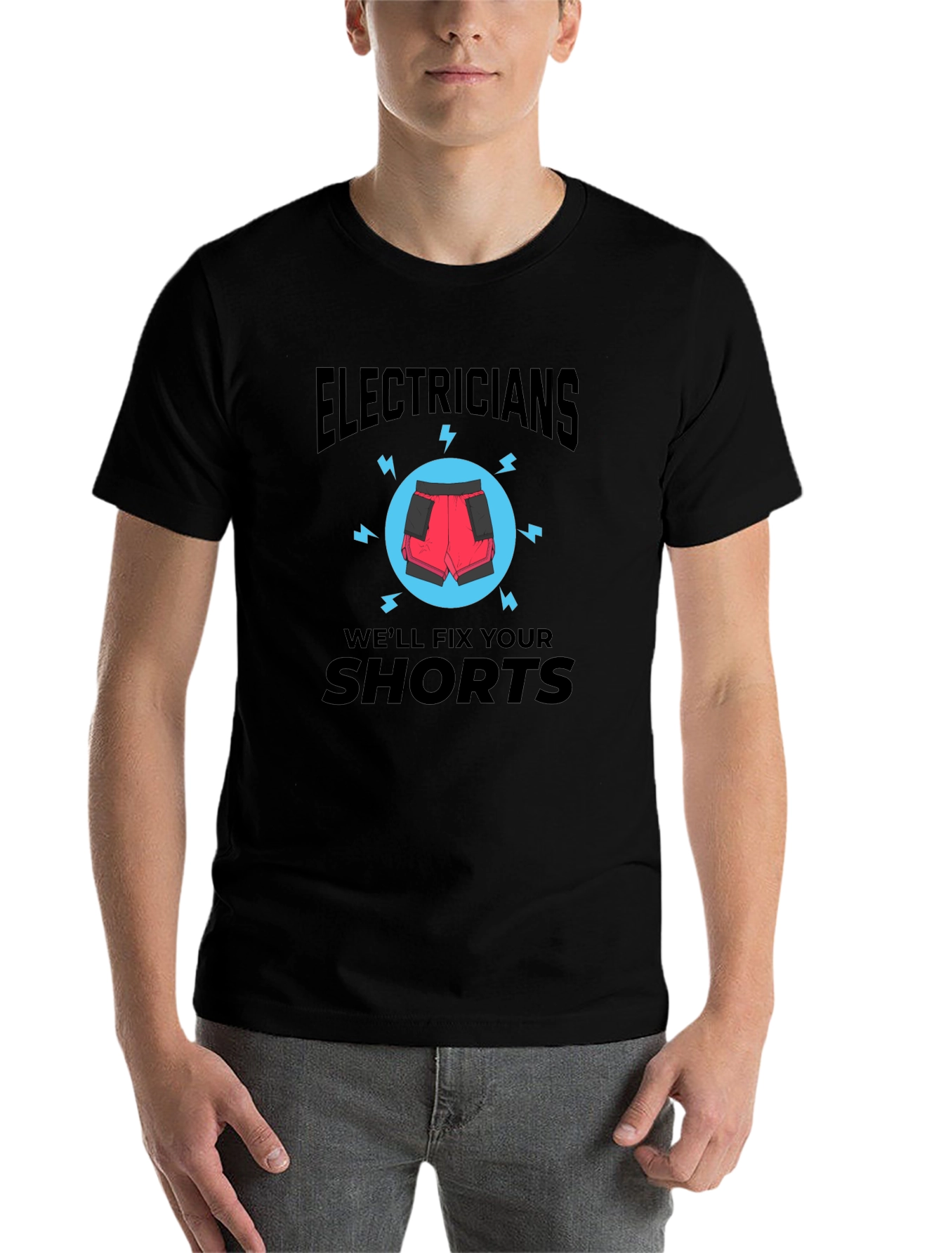 Black Electricians Will Fix Your Shorts T-Shirt view 7