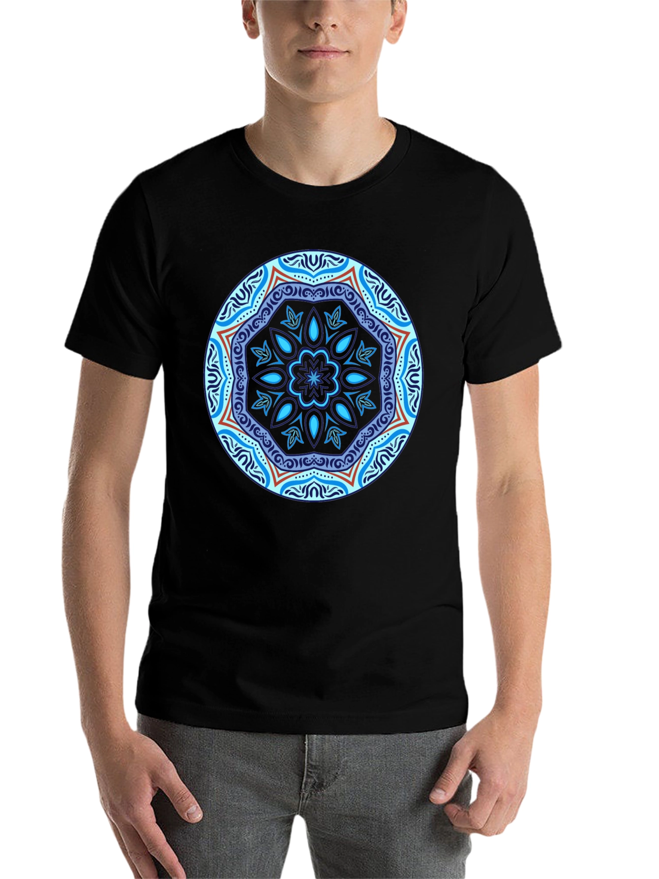 Black Mandala Graphic Tee - Stylish & Unique Design view 7