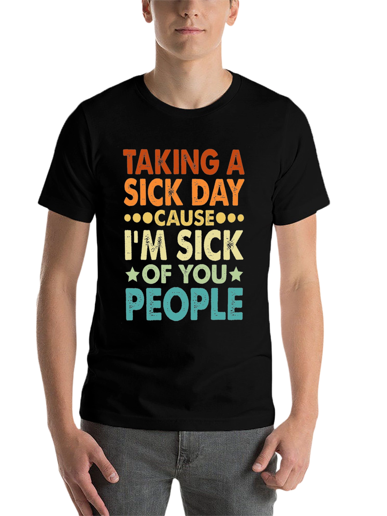 Black Taking a Sick Day Graphic Tee view 7