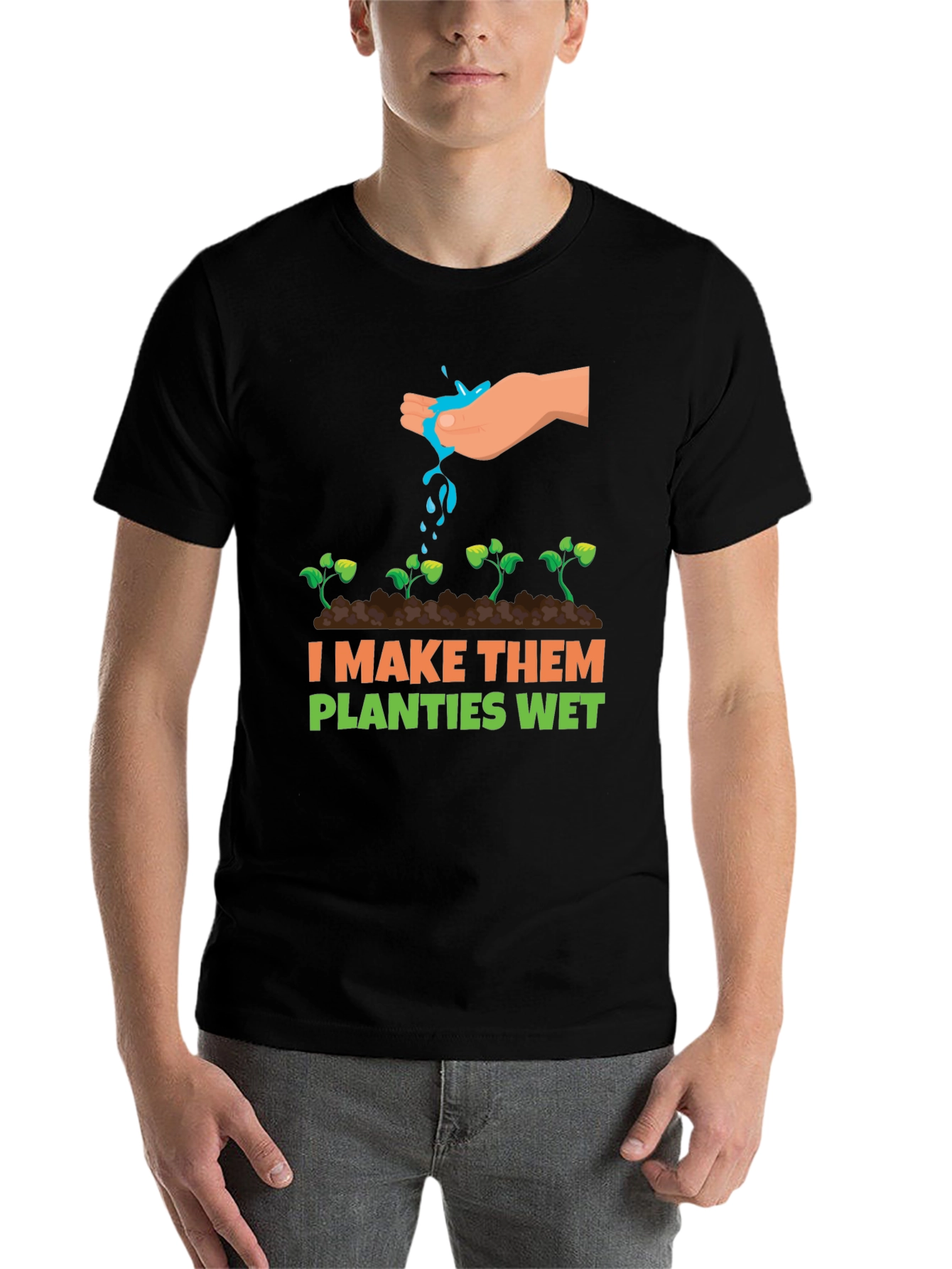 Black I Make Them Planties Wet Graphic Tee view 7