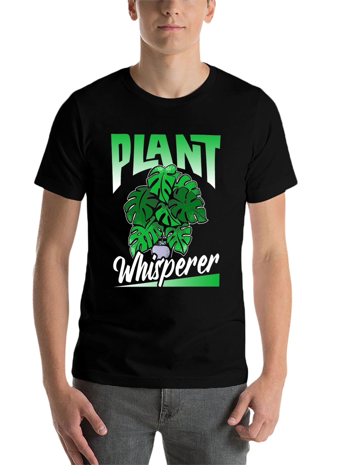 Black Plant Whisperer T-Shirt - Houseplant Lover Tee view 7