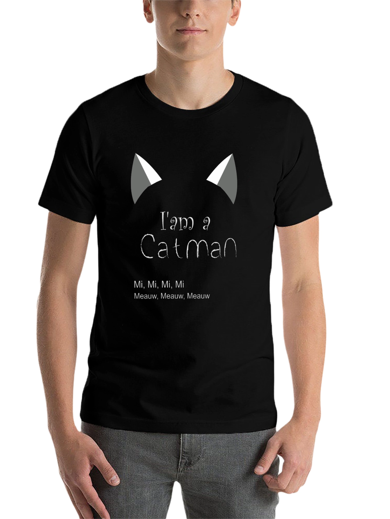 Black I'm a Catman T-Shirt - Funny Cat Lover Tee view 7