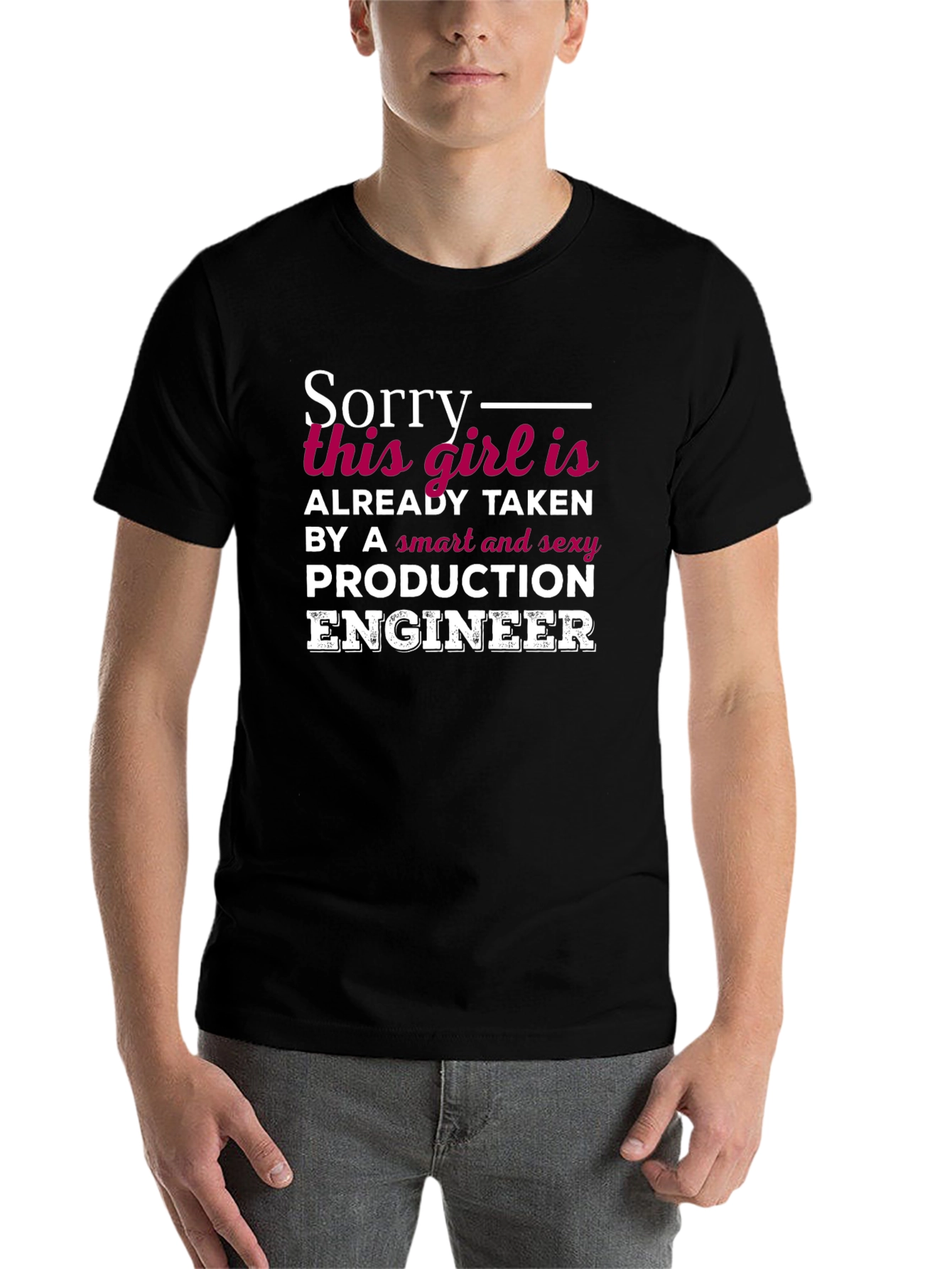 Black Production Engineer Girlfriend Tee view 7