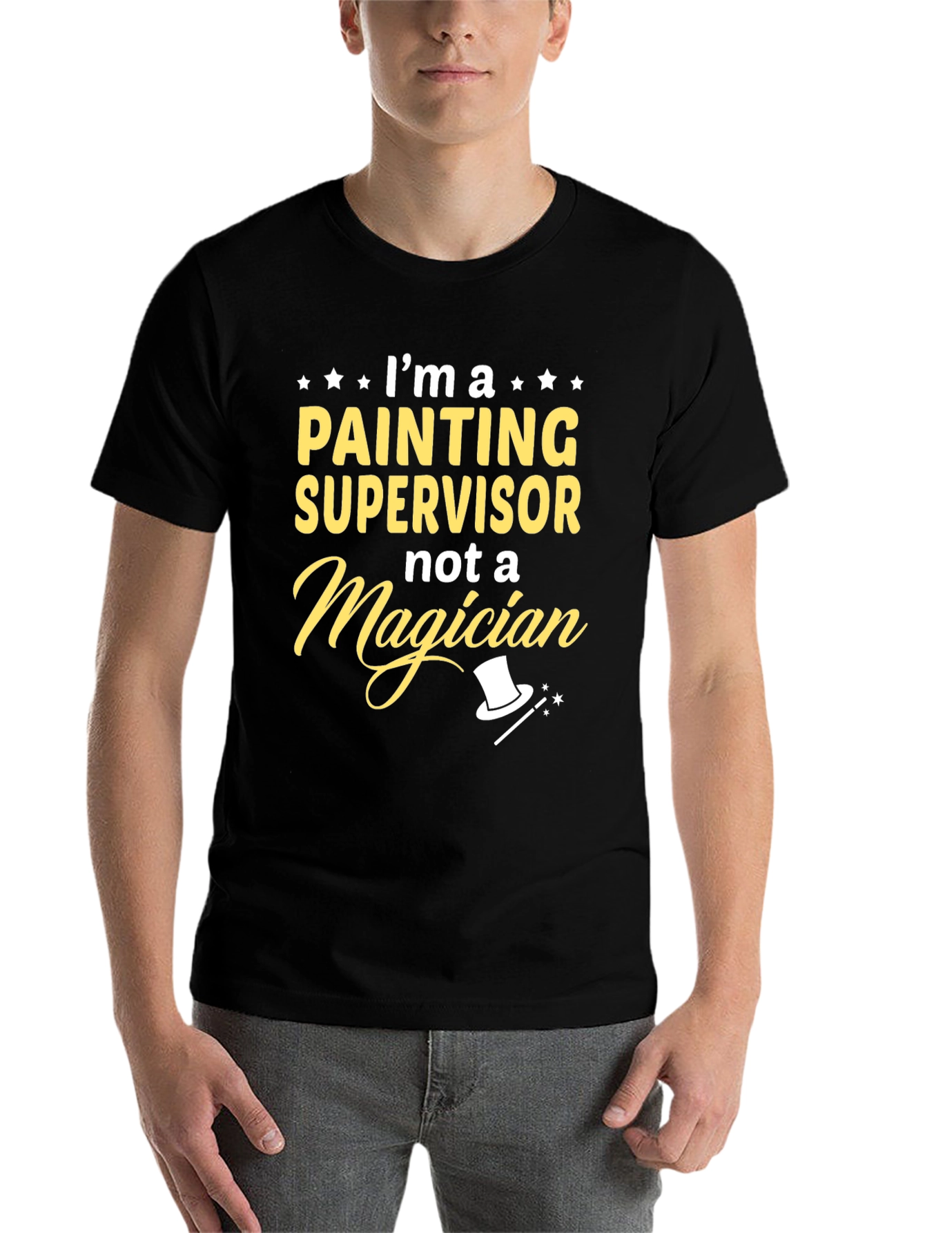 Black Painting Supervisor T-Shirt - Funny Painter Job Tee view 7