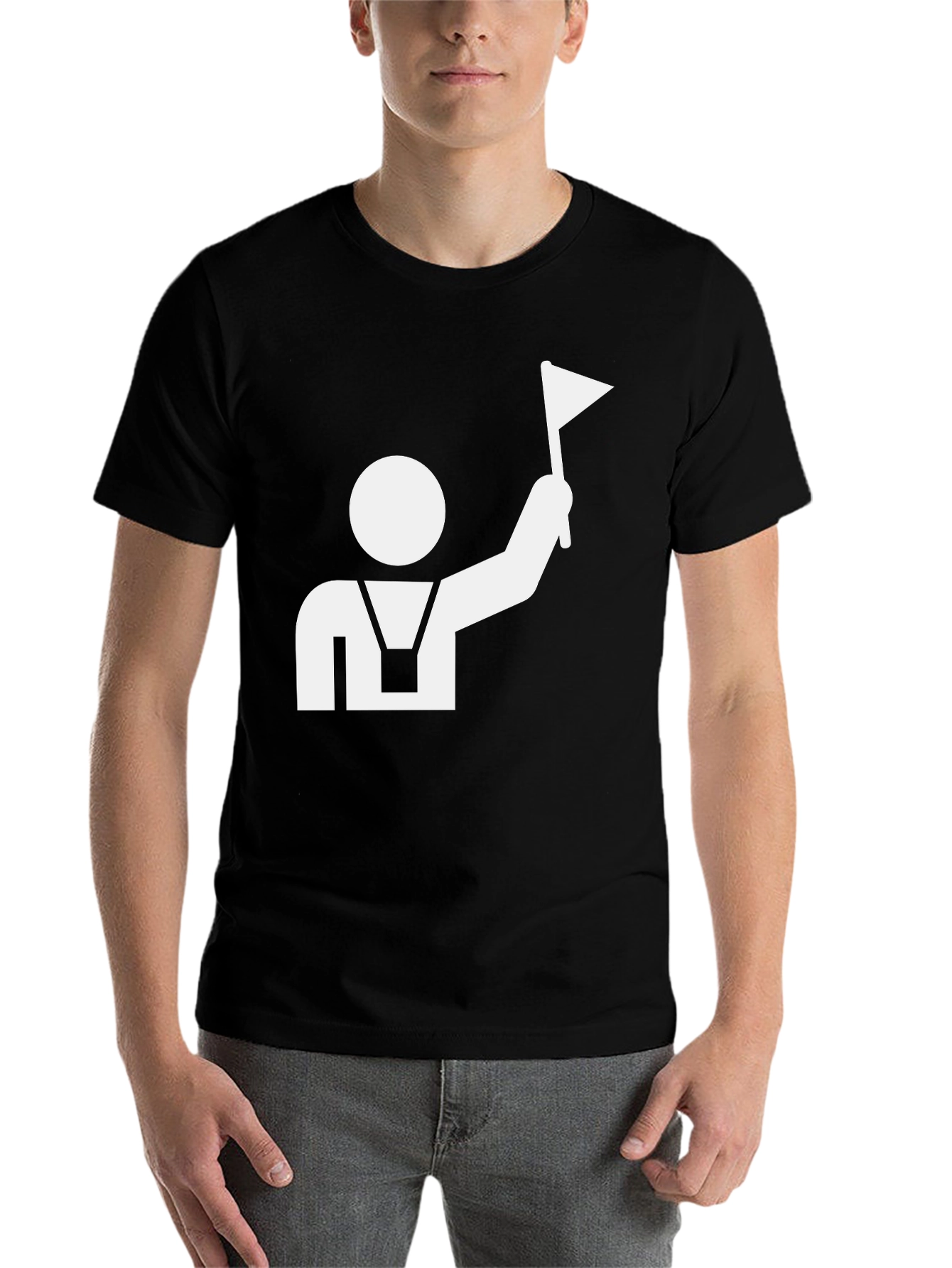Black Black T-Shirt with Graphic Print view 7