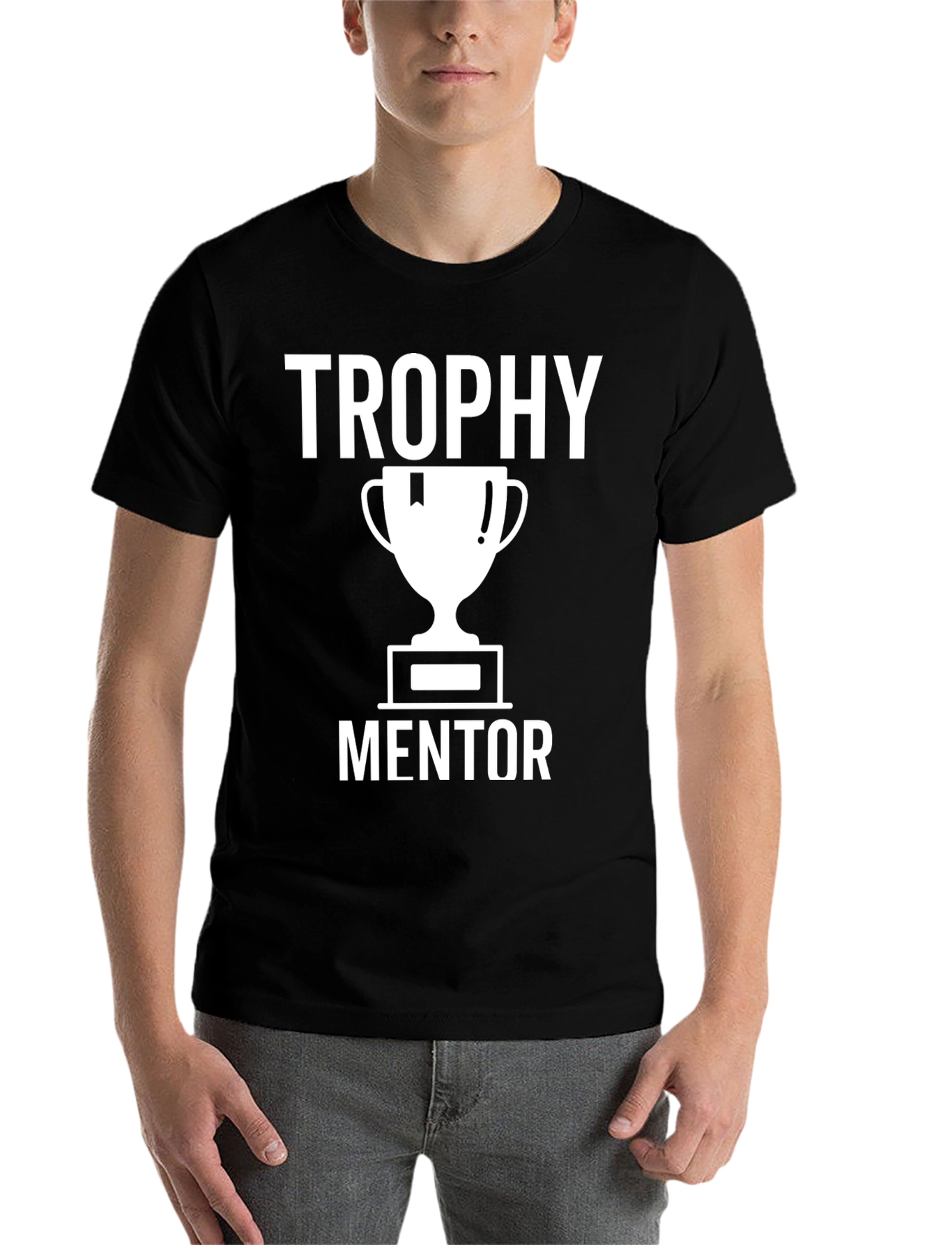 Black Trophy Mentor Graphic Tee - Black Cotton T-Shirt view 7