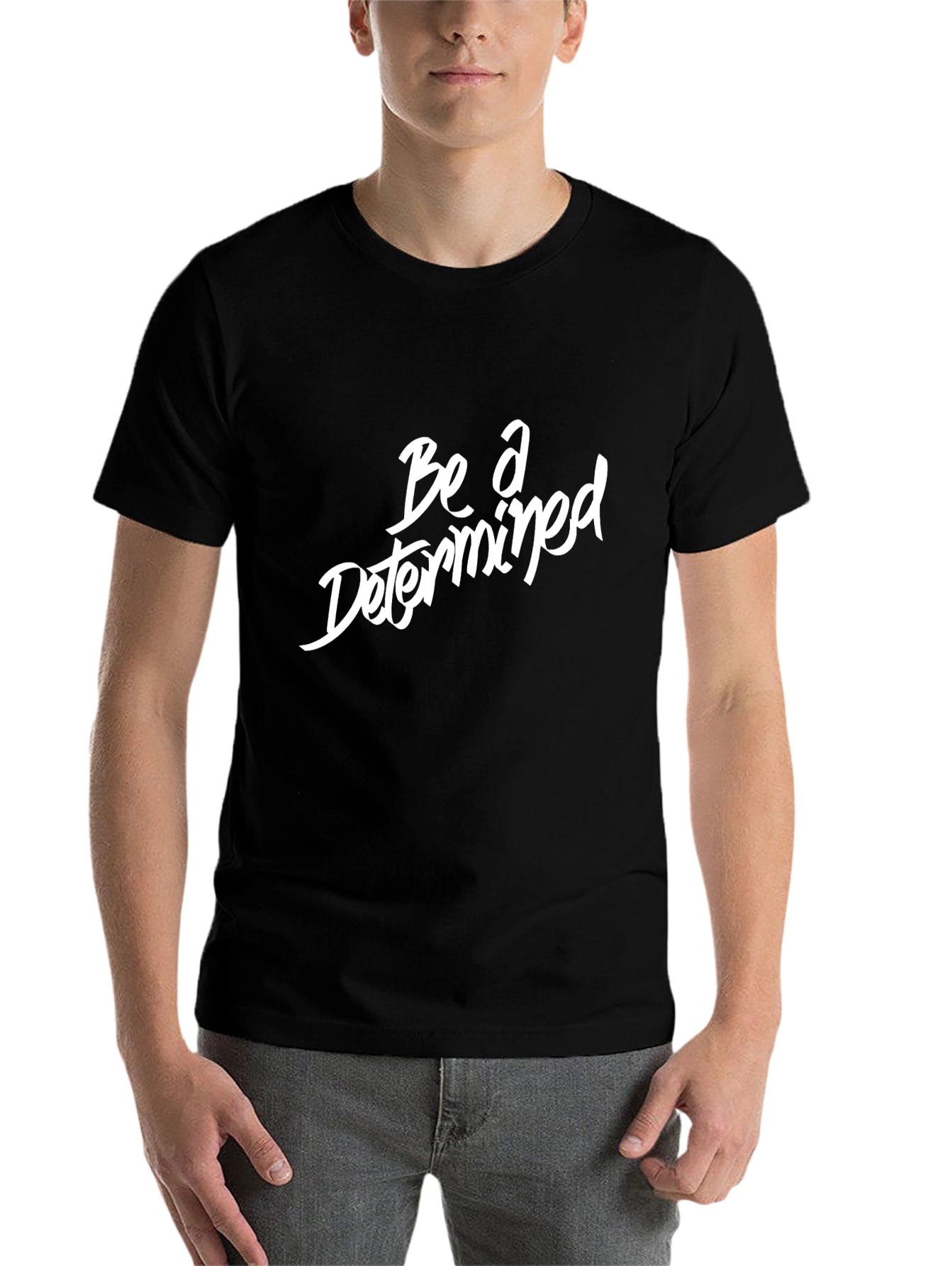 Black Be A Determined Black T-Shirt view 7