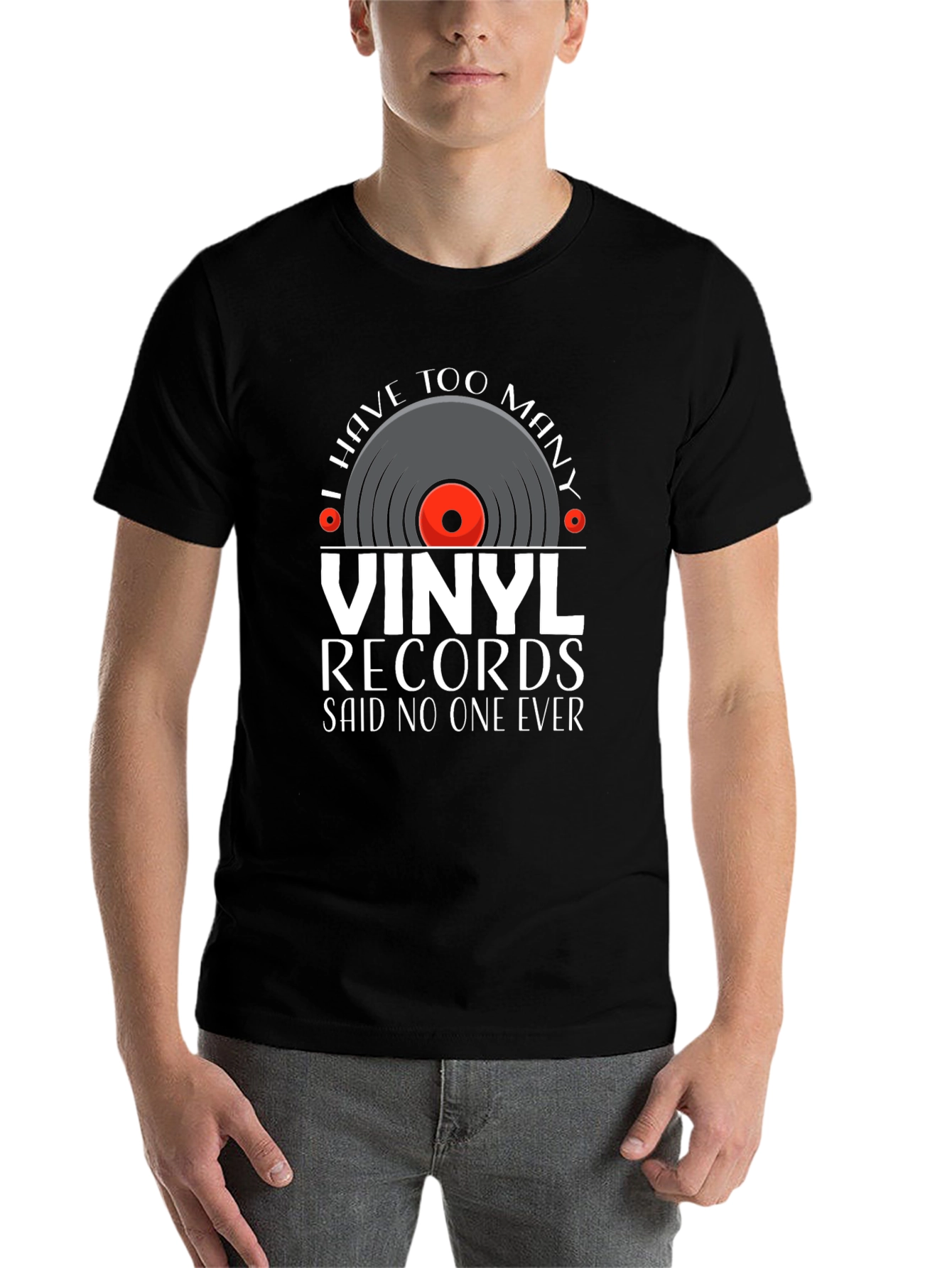 Black Vinyl Records Graphic Tee - Music Lover T-Shirt view 7