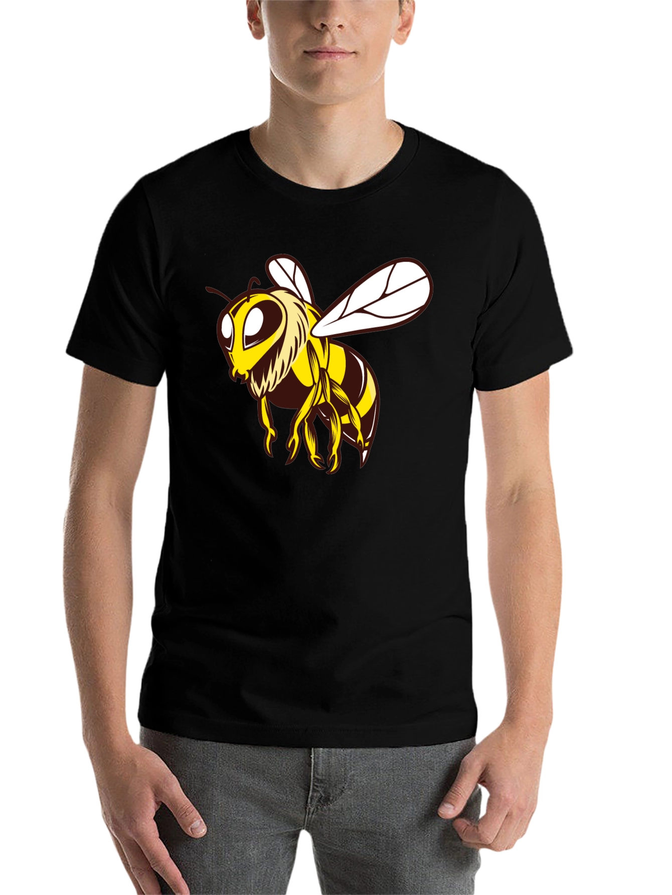 Black Bee Graphic Black T-Shirt view 7