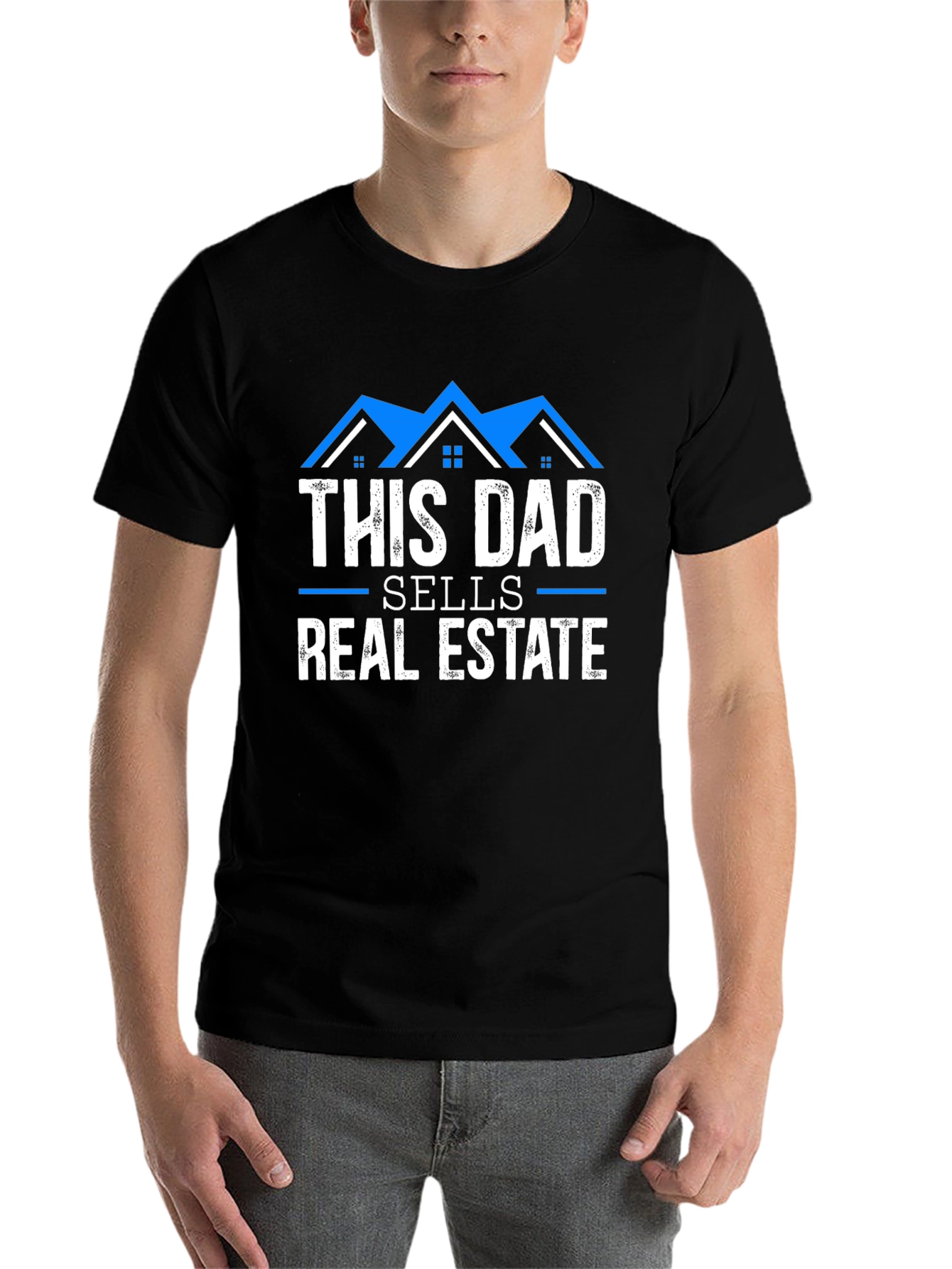 Black This Dad Sells Real Estate T-Shirt view 7