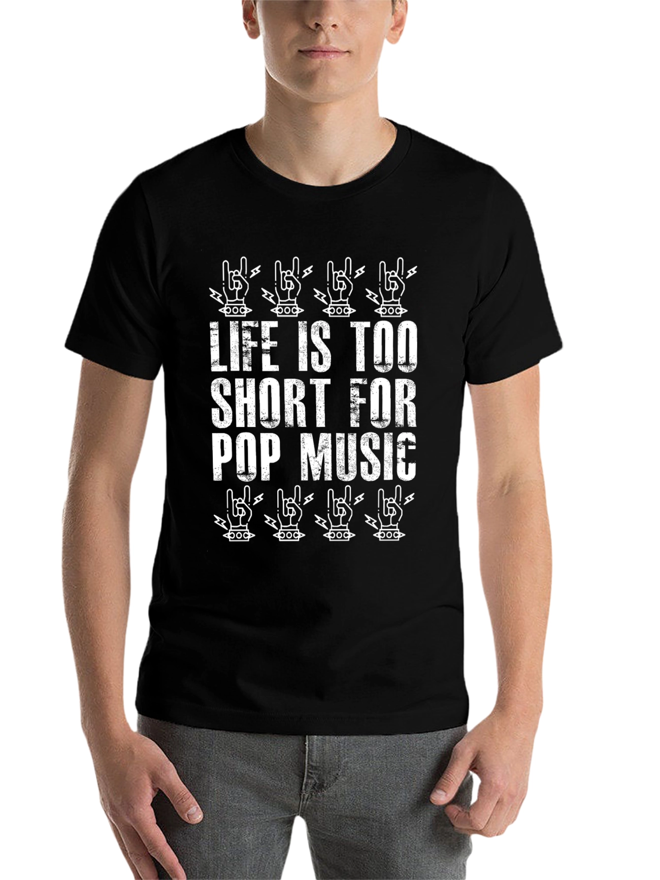 Black Life is Too Short for Pop Music Graphic Tee view 7