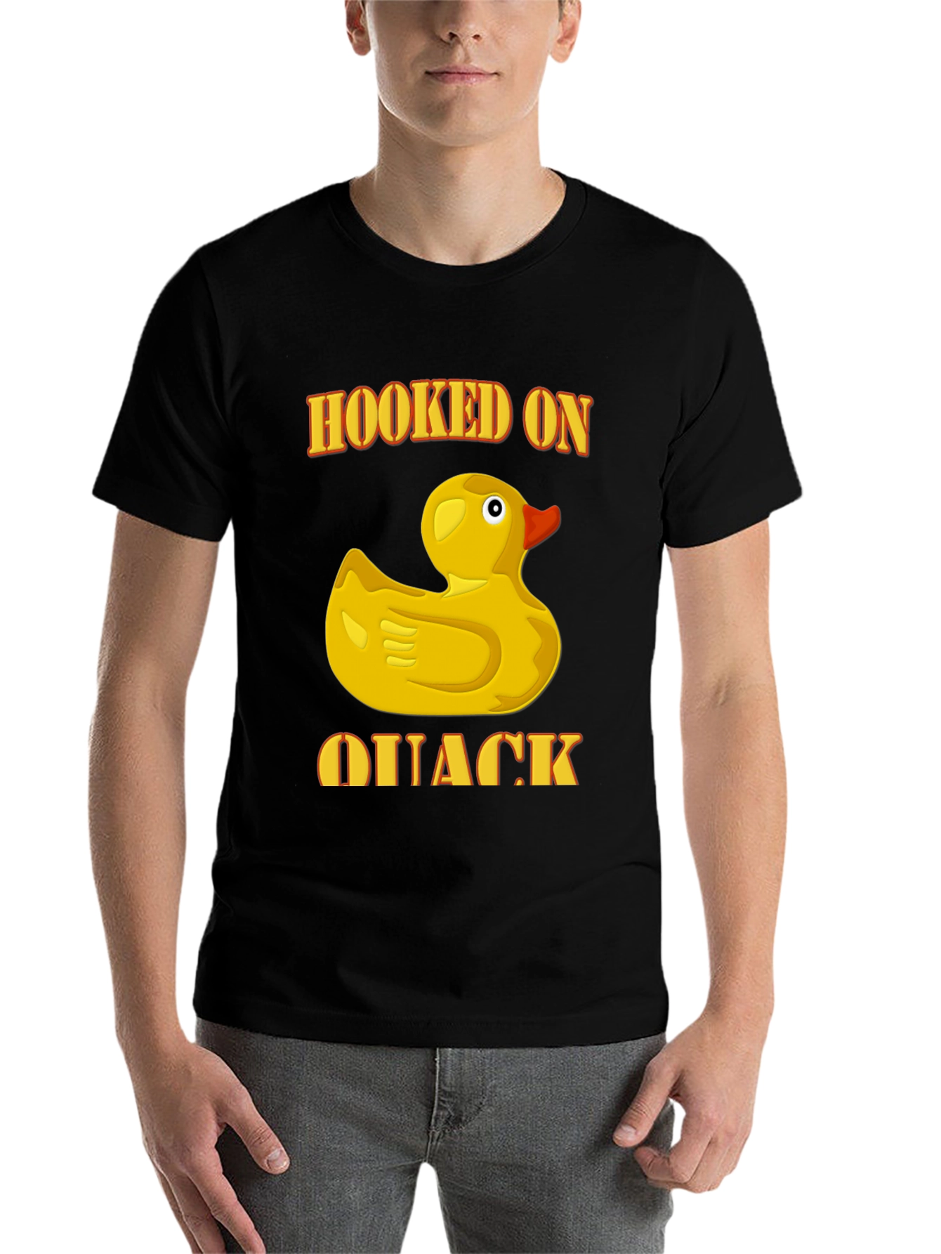 Black Hooked On Quack T-Shirt view 7