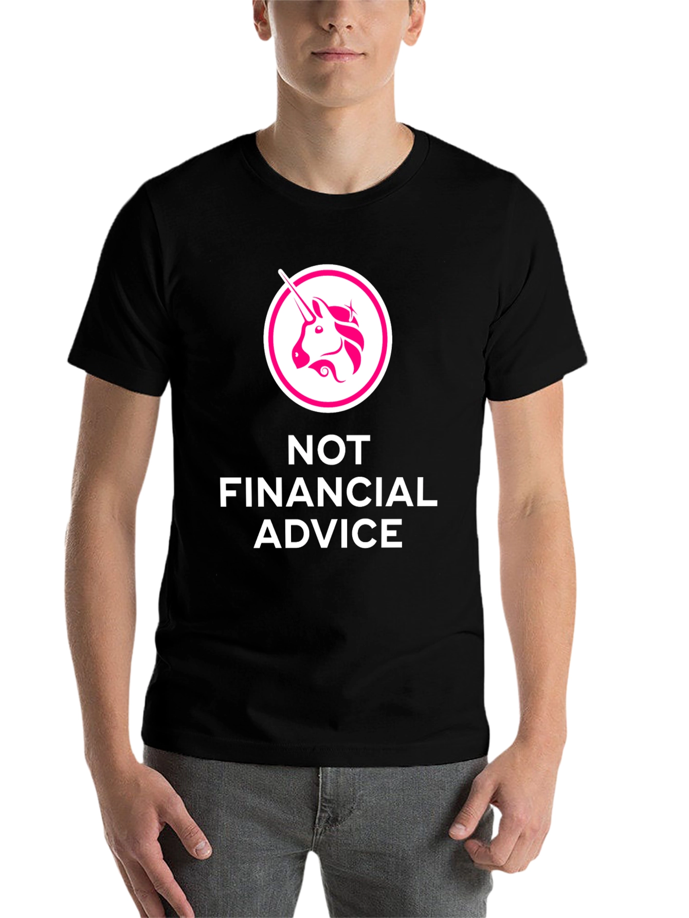 Black Unicorn Crypto T-Shirt - Not Financial Advice Tee view 7