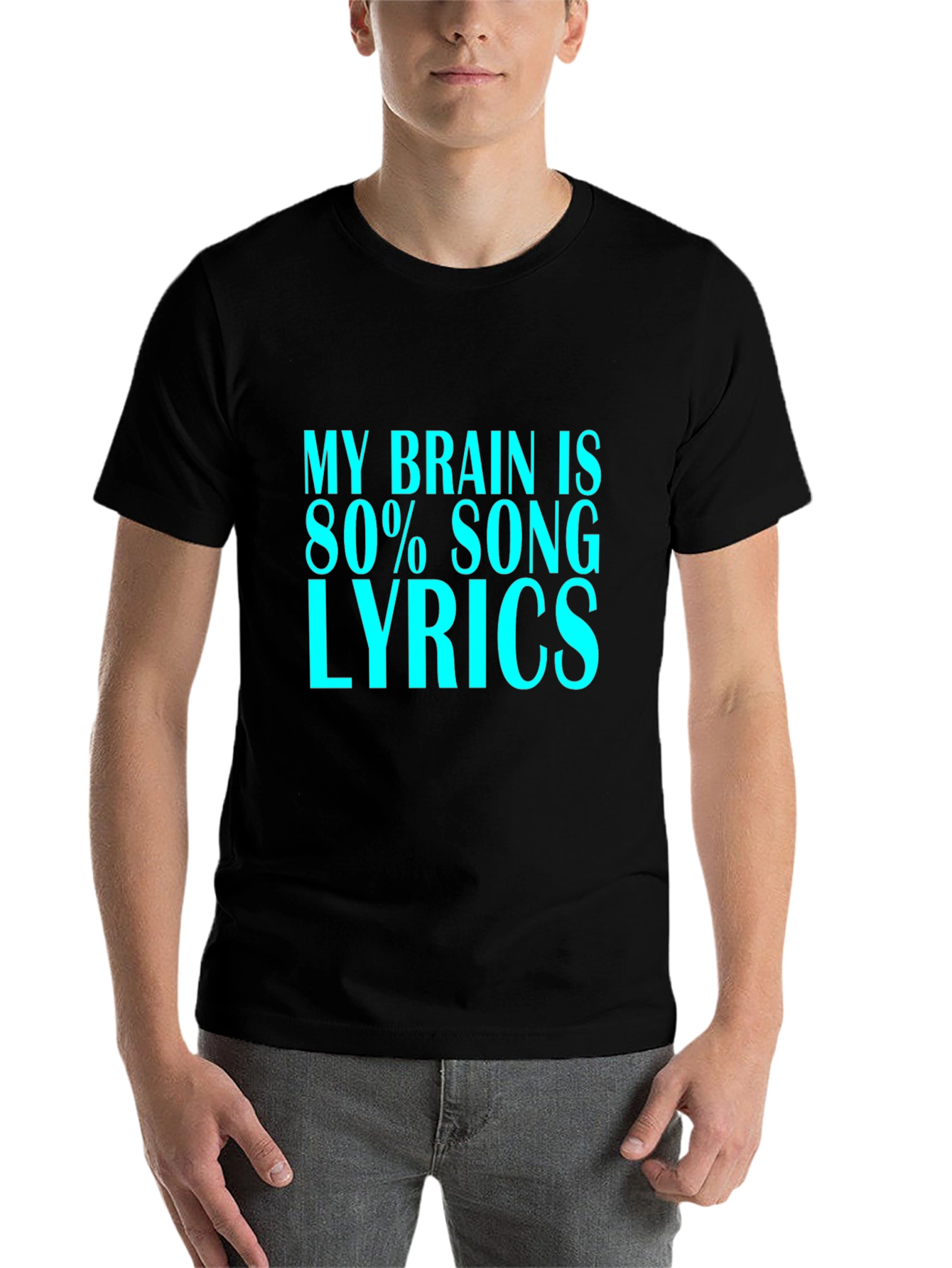 Black My Brain Song Lyrics Black T-Shirt view 7