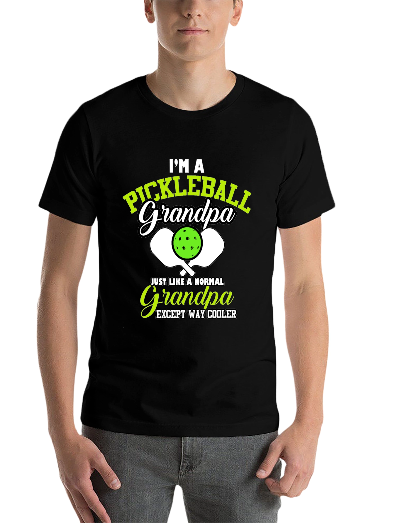Pickleball Grandpa T-Shirt - Cool Grandfather Gift - 7