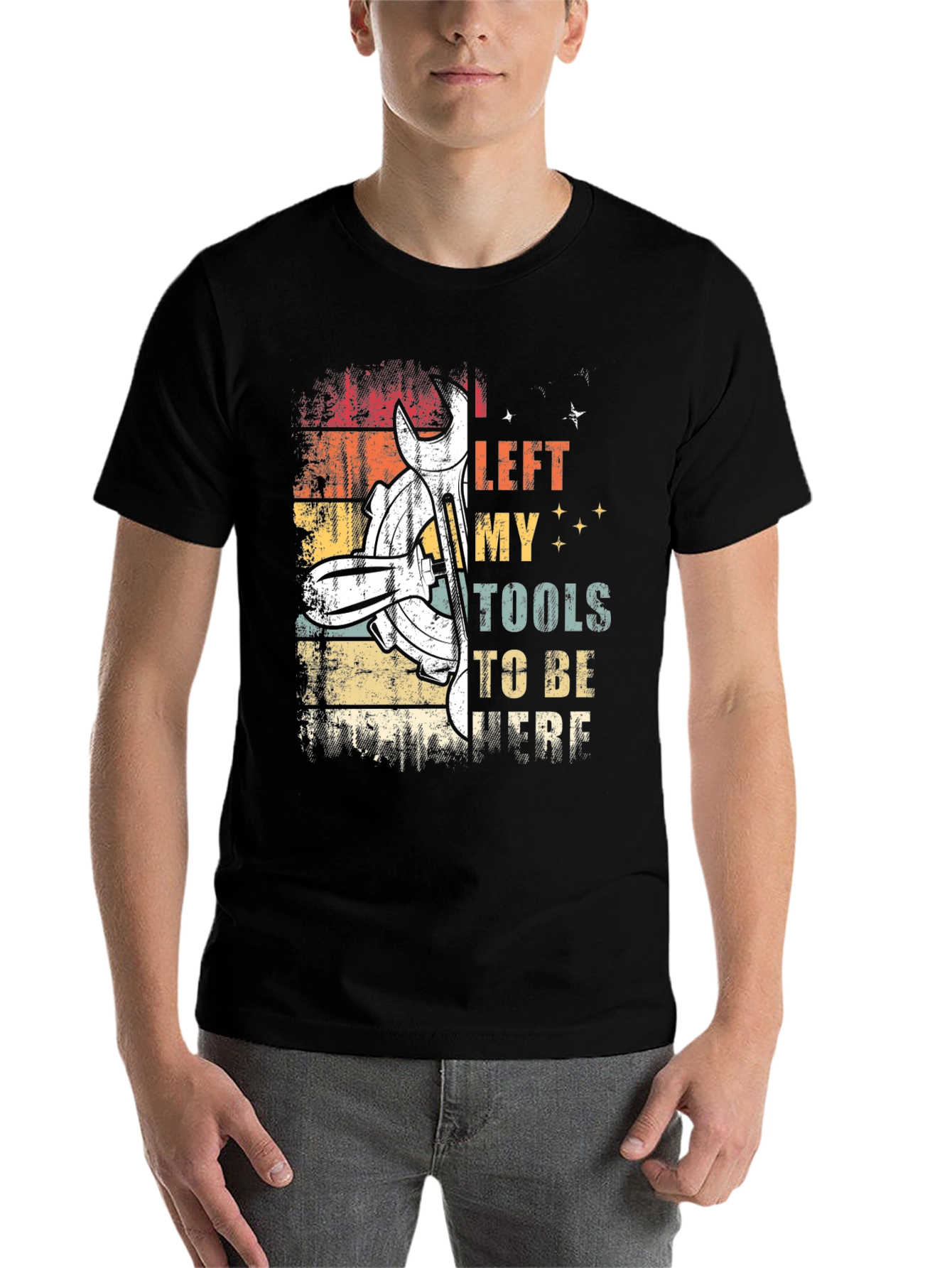 Black Mechanic Tools Graphic T-Shirt view 7