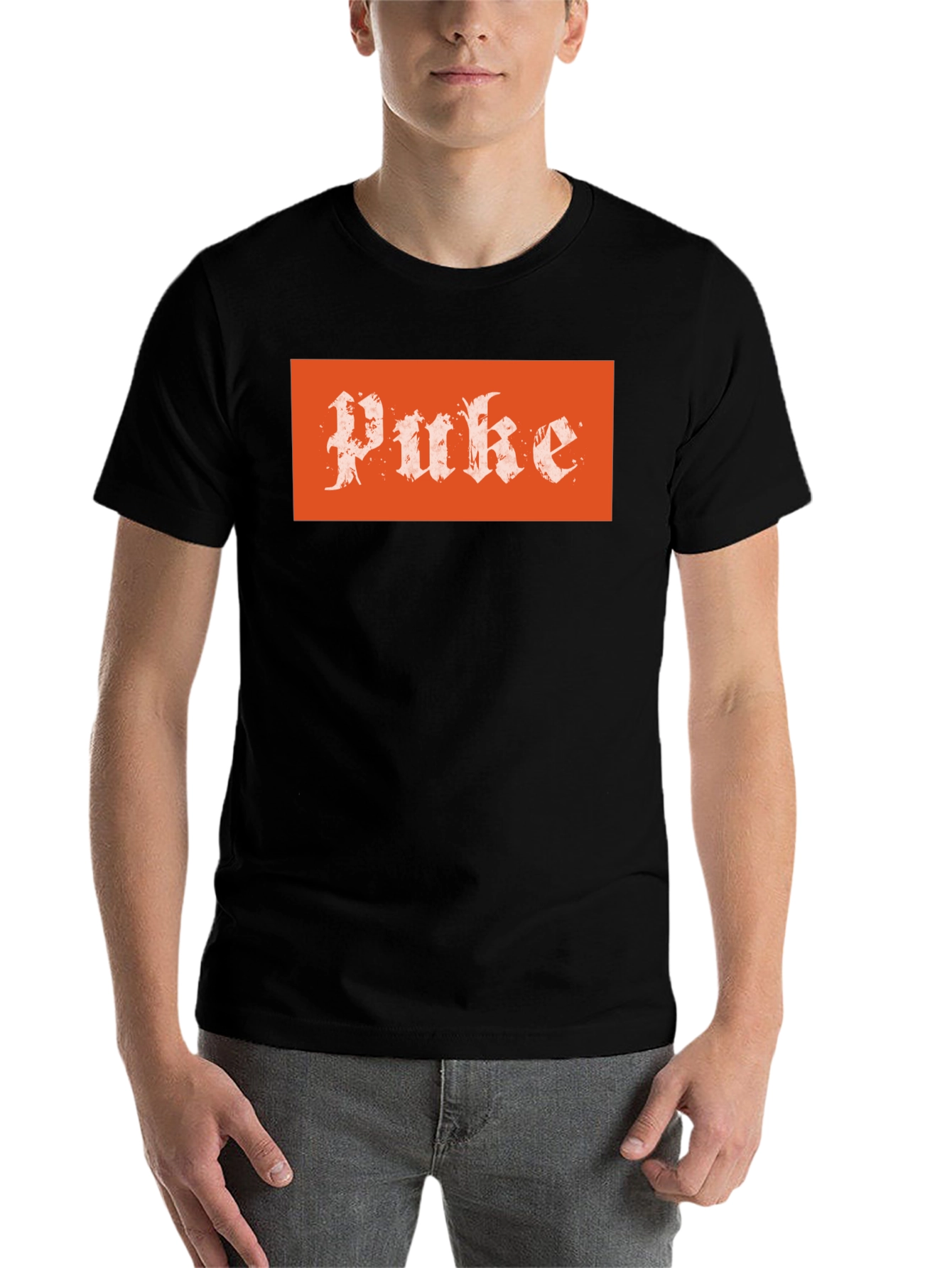 Black Puke Graphic T-Shirt - Grunge Style view 7