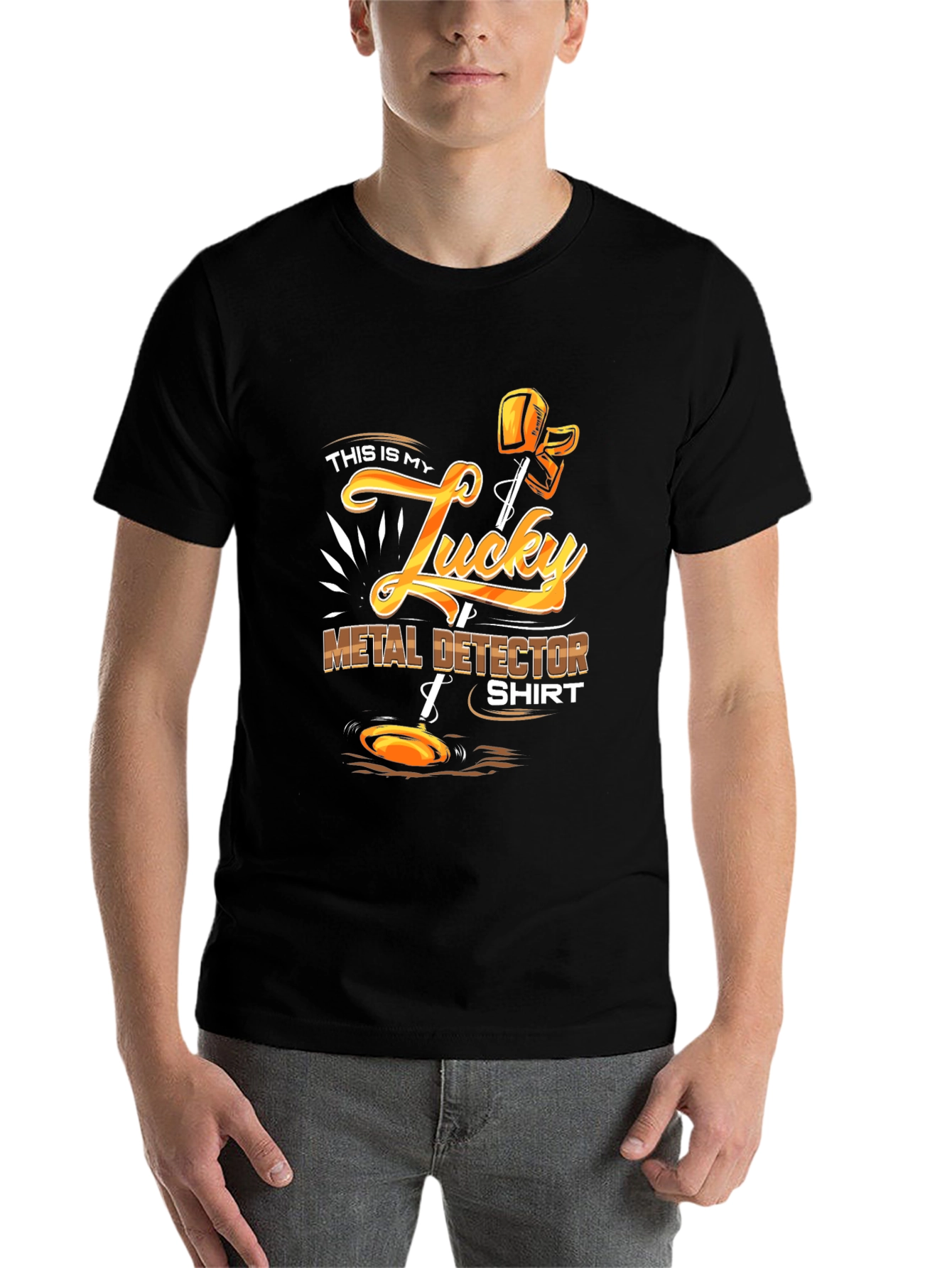 Black Lucky Metal Detector Shirt - Hobby Apparel view 7