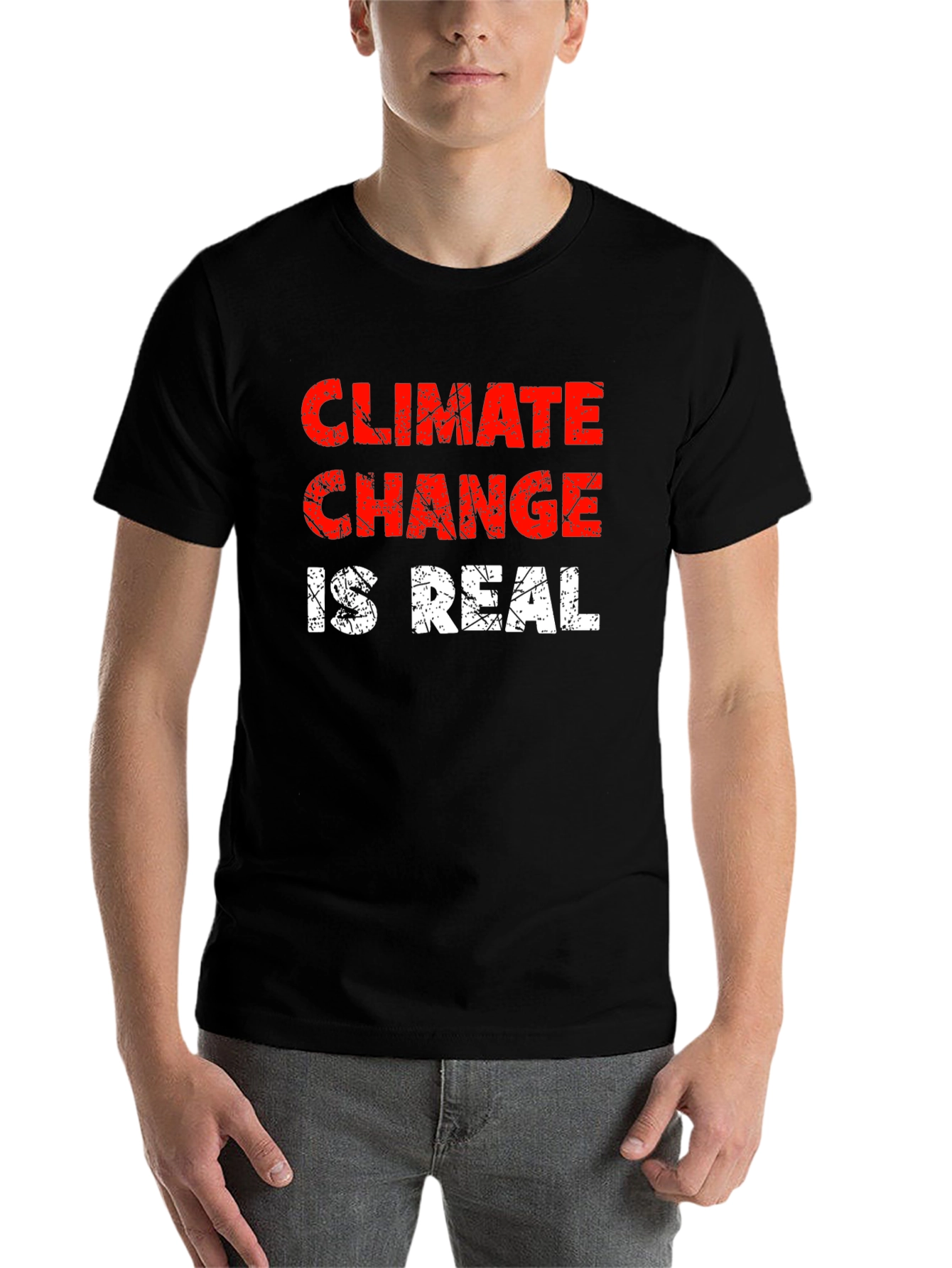 Black Climate Change Is Real Graphic Tee view 7