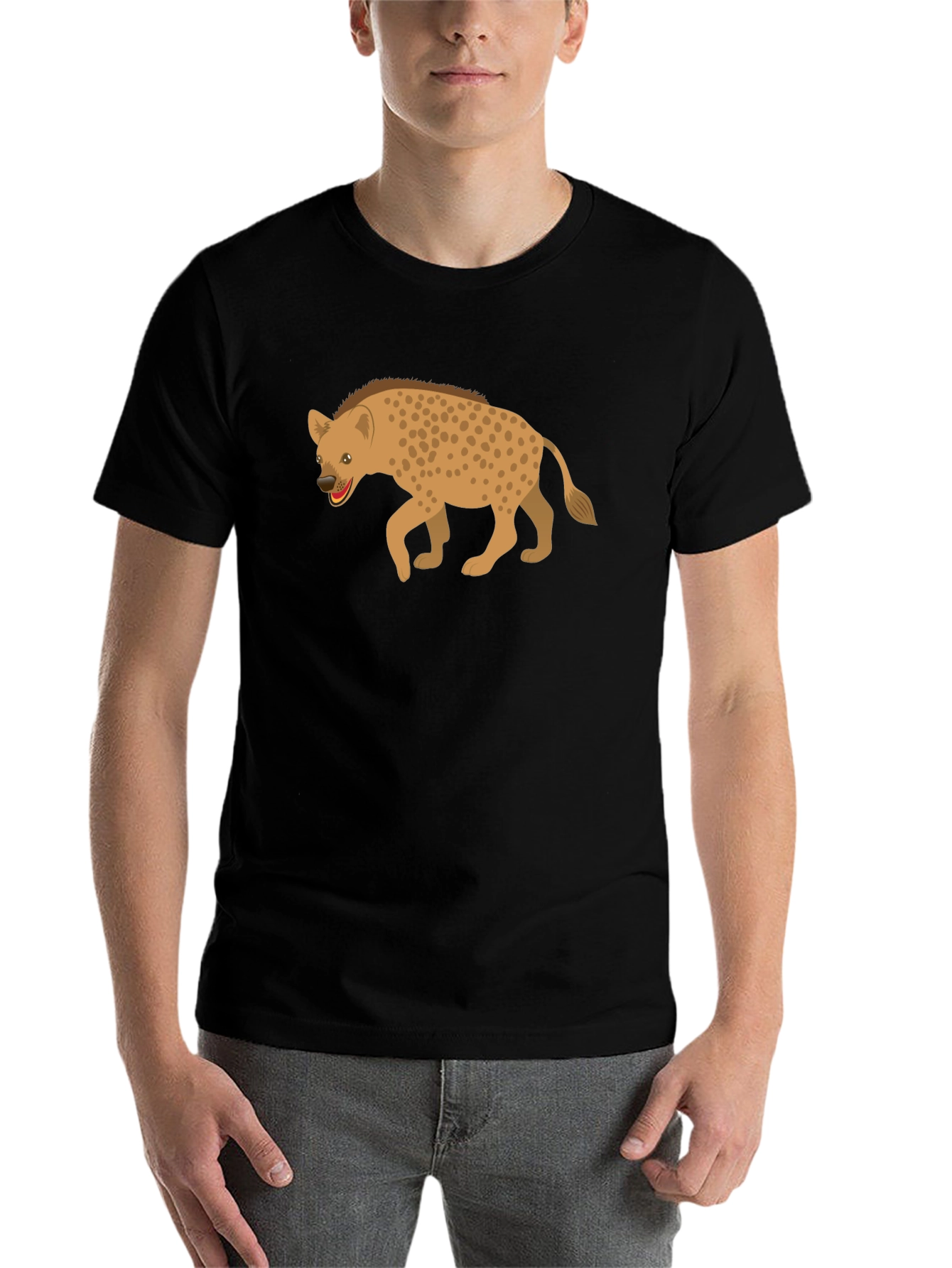 Black Hyena Graphic Tee - Black Cotton Shirt view 7