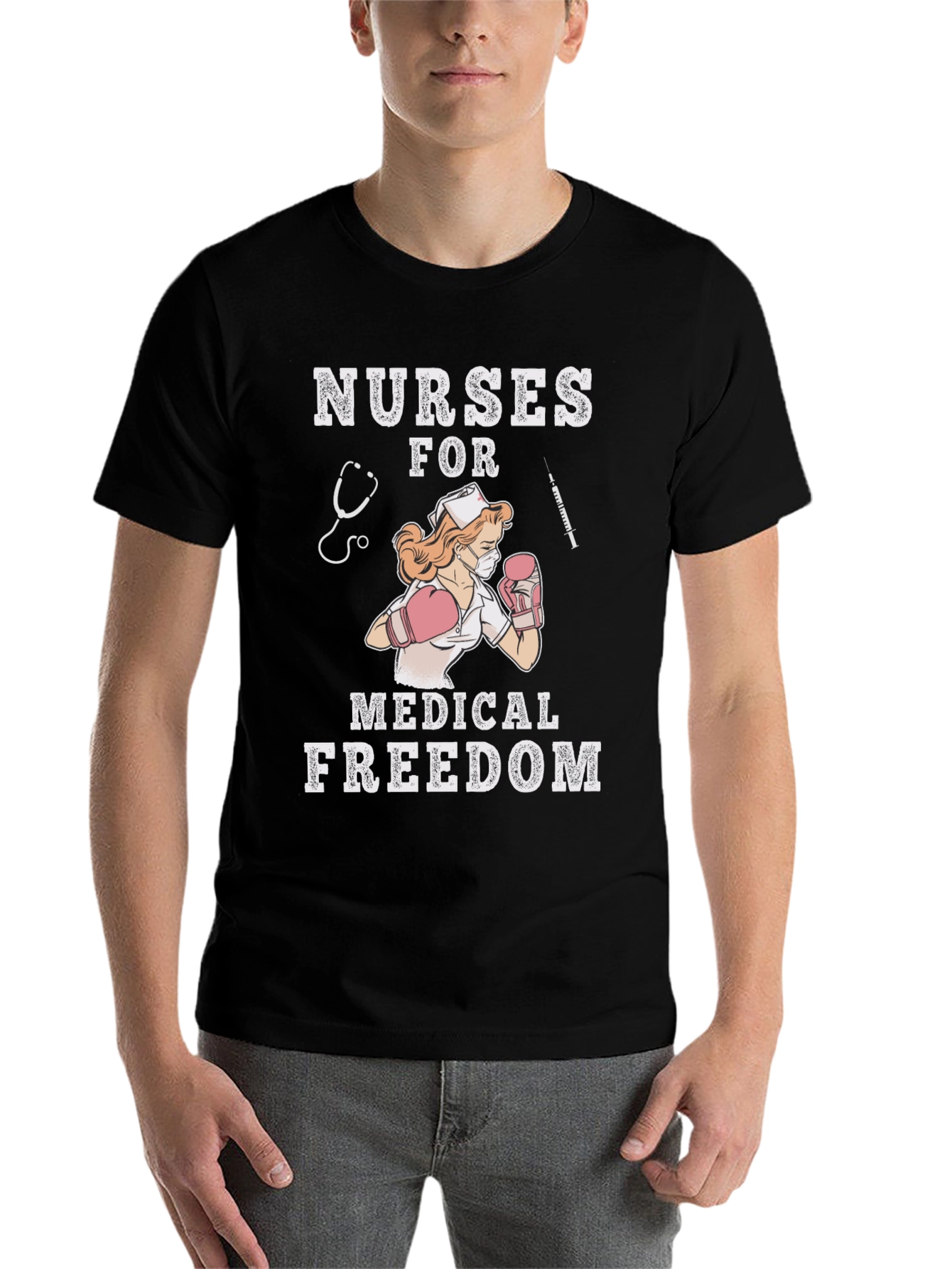 Black Nurses for Medical Freedom T-Shirt view 7