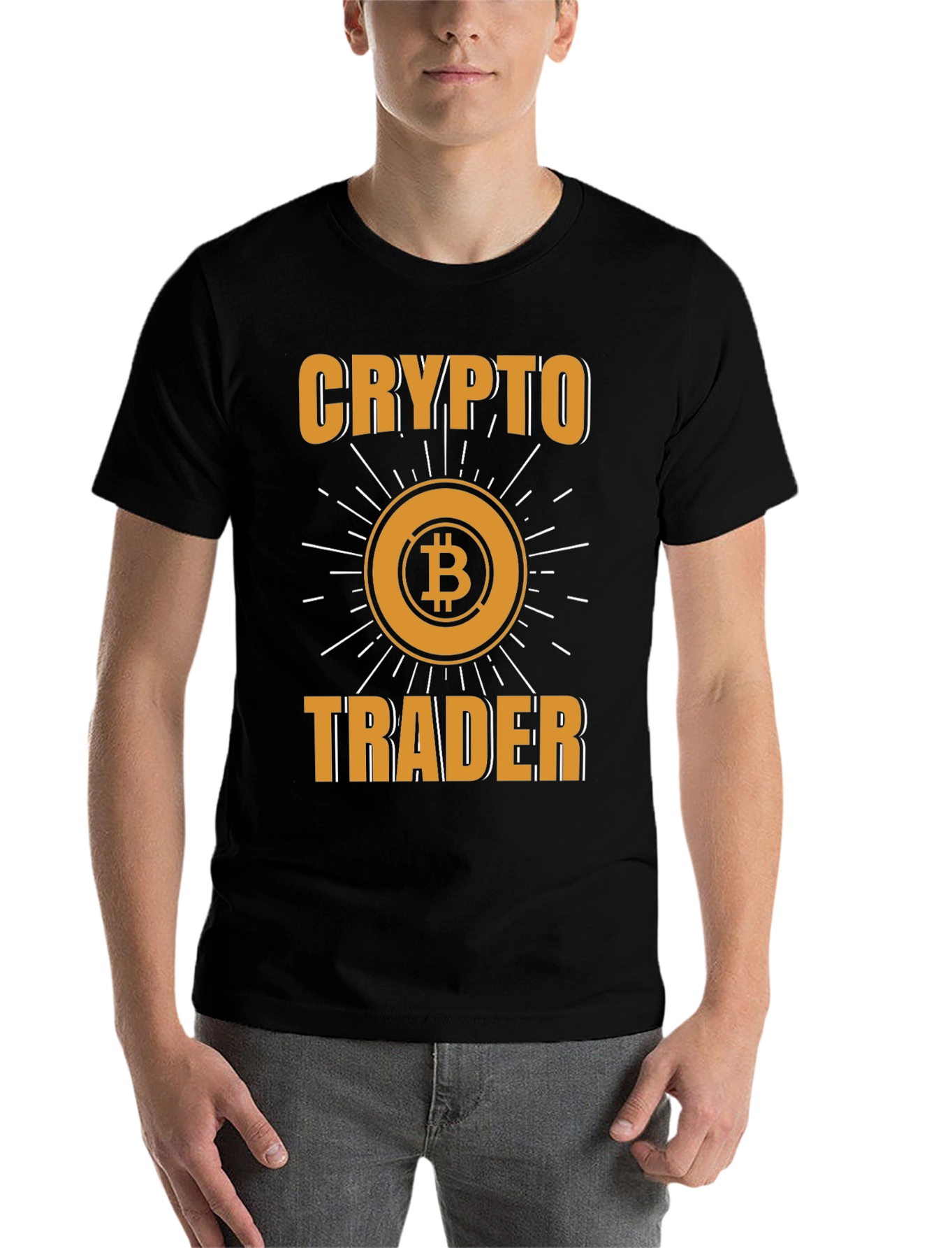 Black Crypto Trader Bitcoin T-Shirt view 7