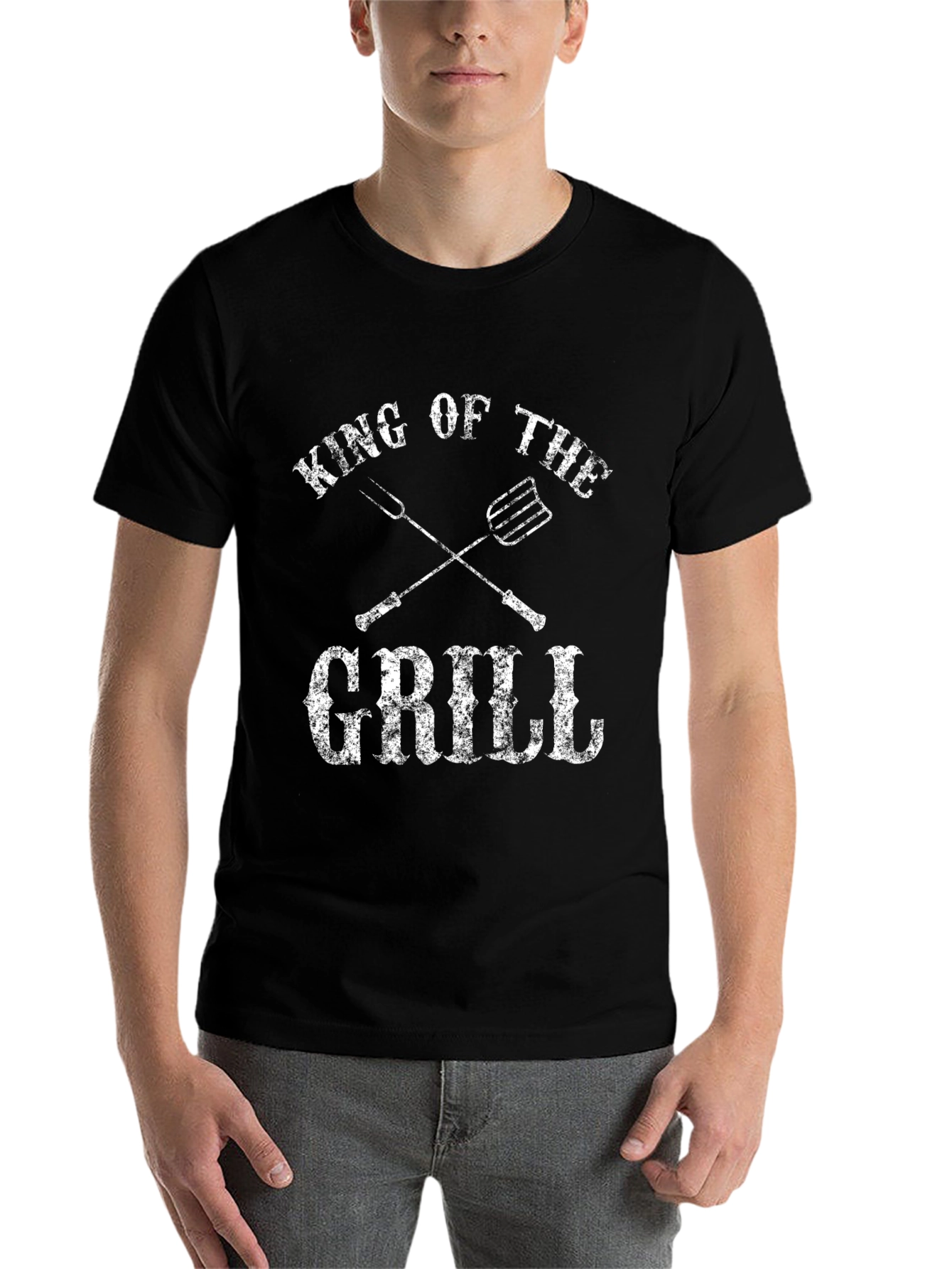 Black King of the Grill Black T-Shirt view 7