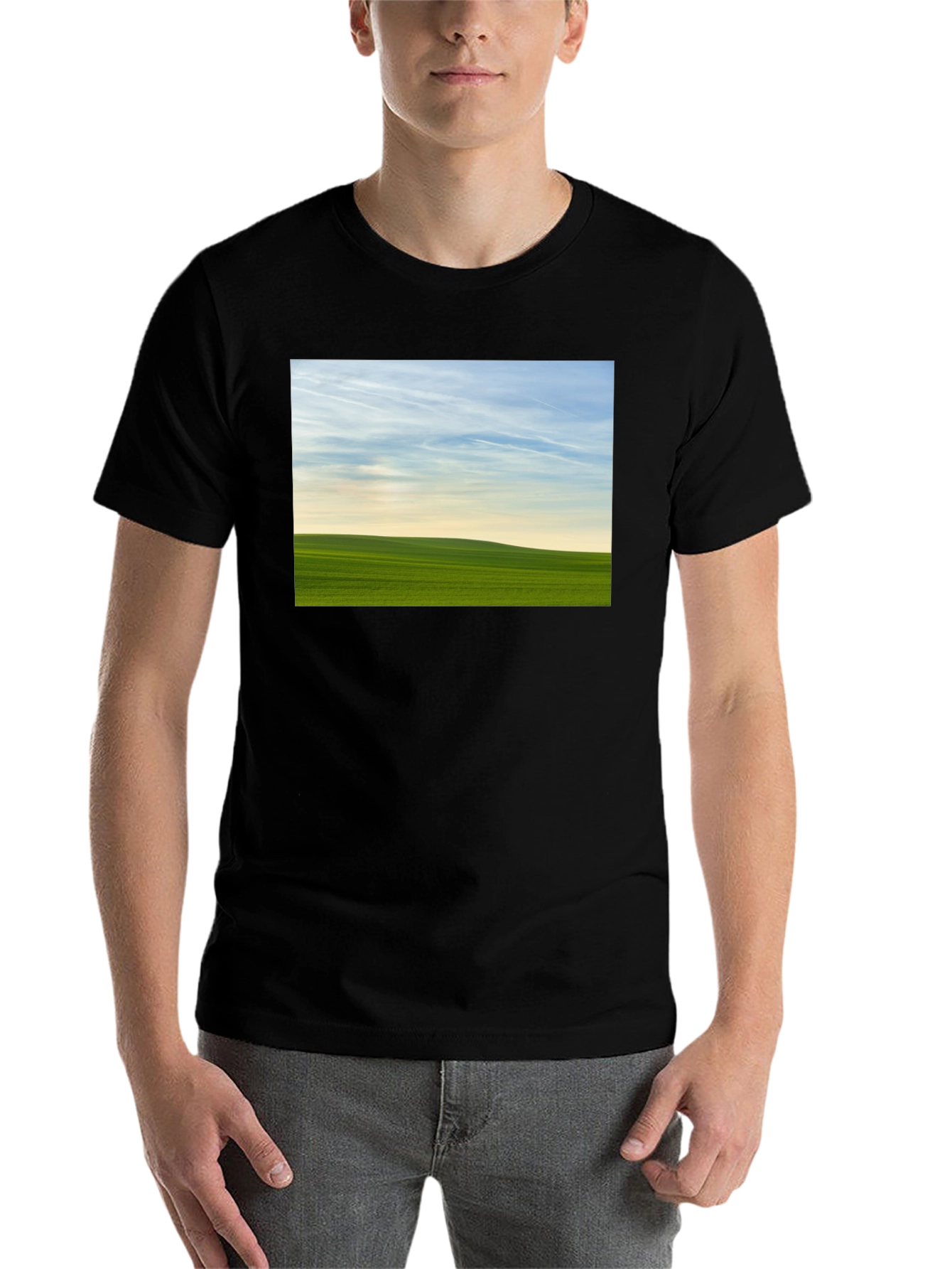 Green Field Horizon Graphic Tee - 7