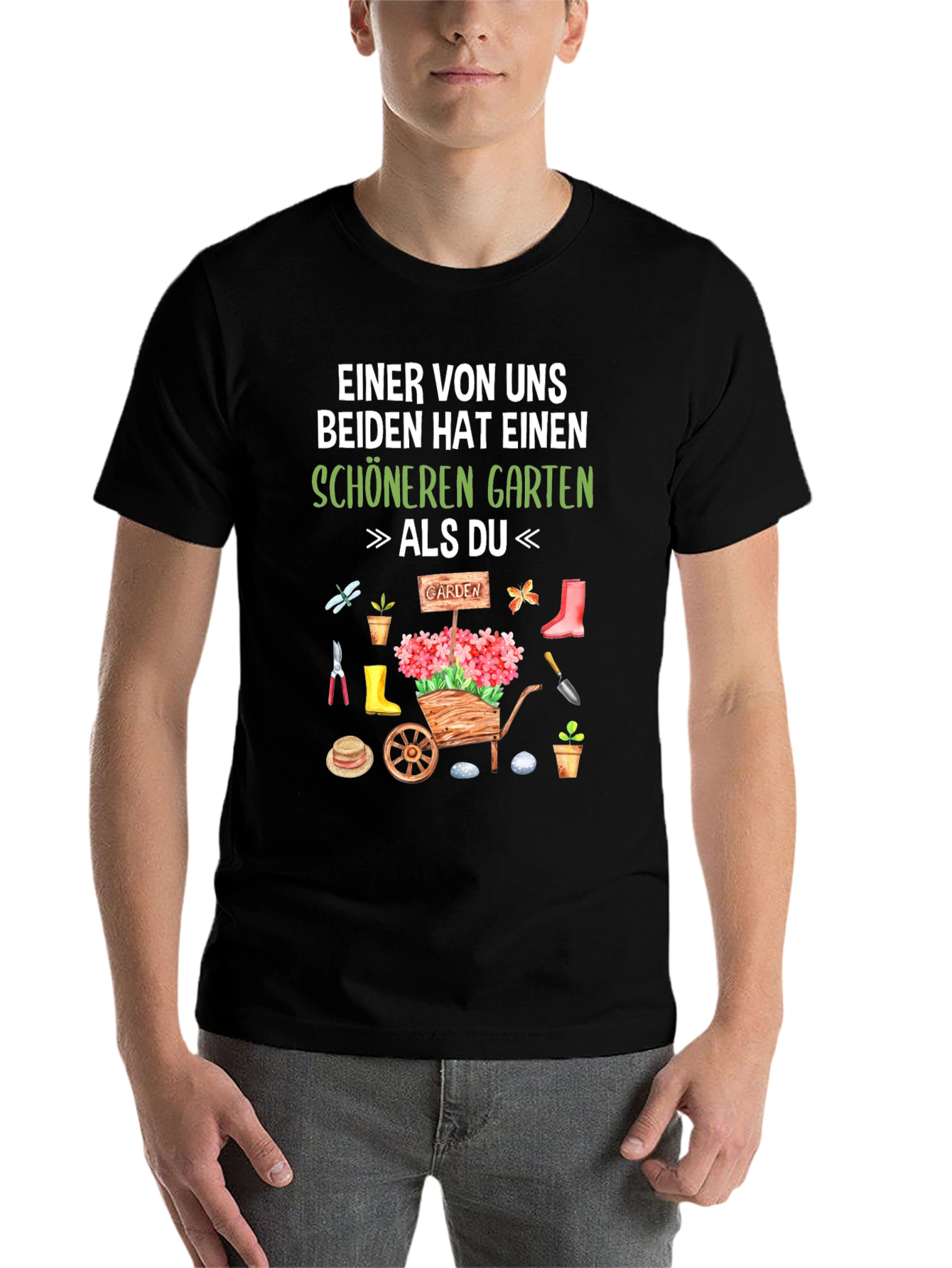 Black Gardener T-Shirt: "Schöneren Garten" view 7