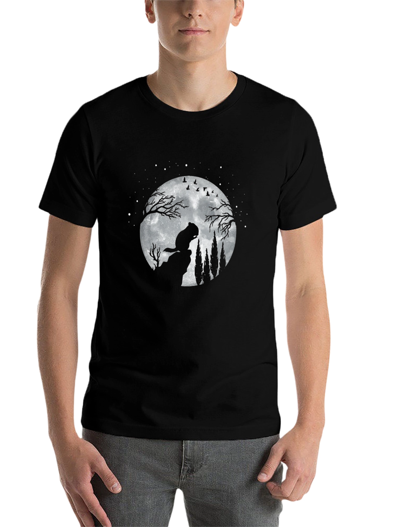 Black Moonlit Beaver T-Shirt view 7