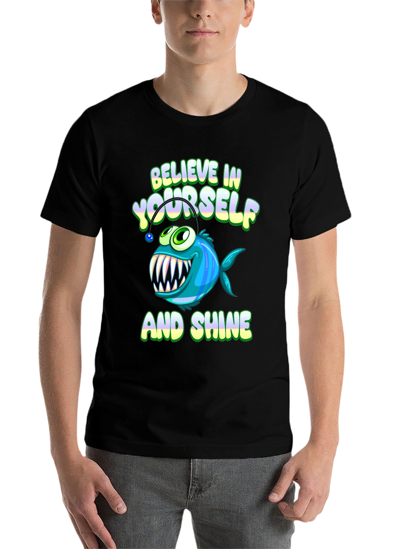 Black Believe in Yourself T-Shirt view 7