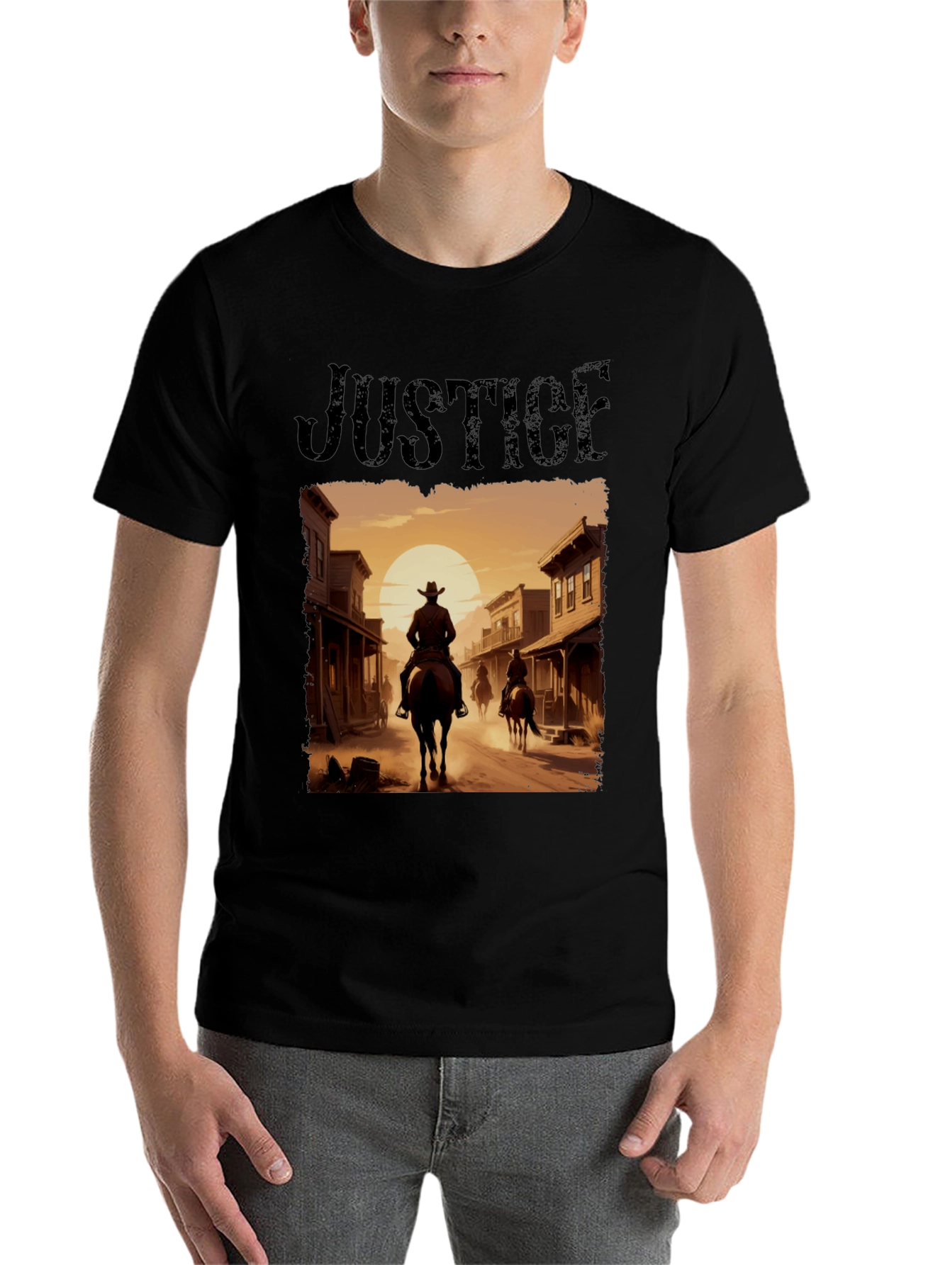 Black Justice Cowboy T-Shirt view 7