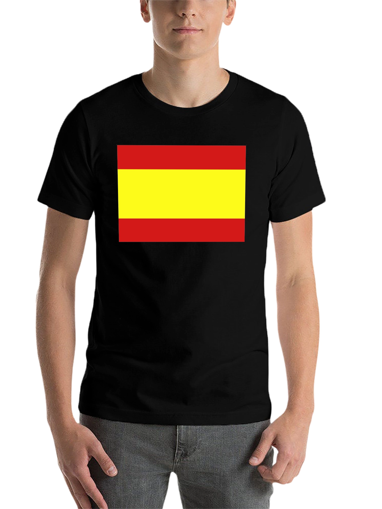 Black Spain Flag T-Shirt - Show Your Support! view 7